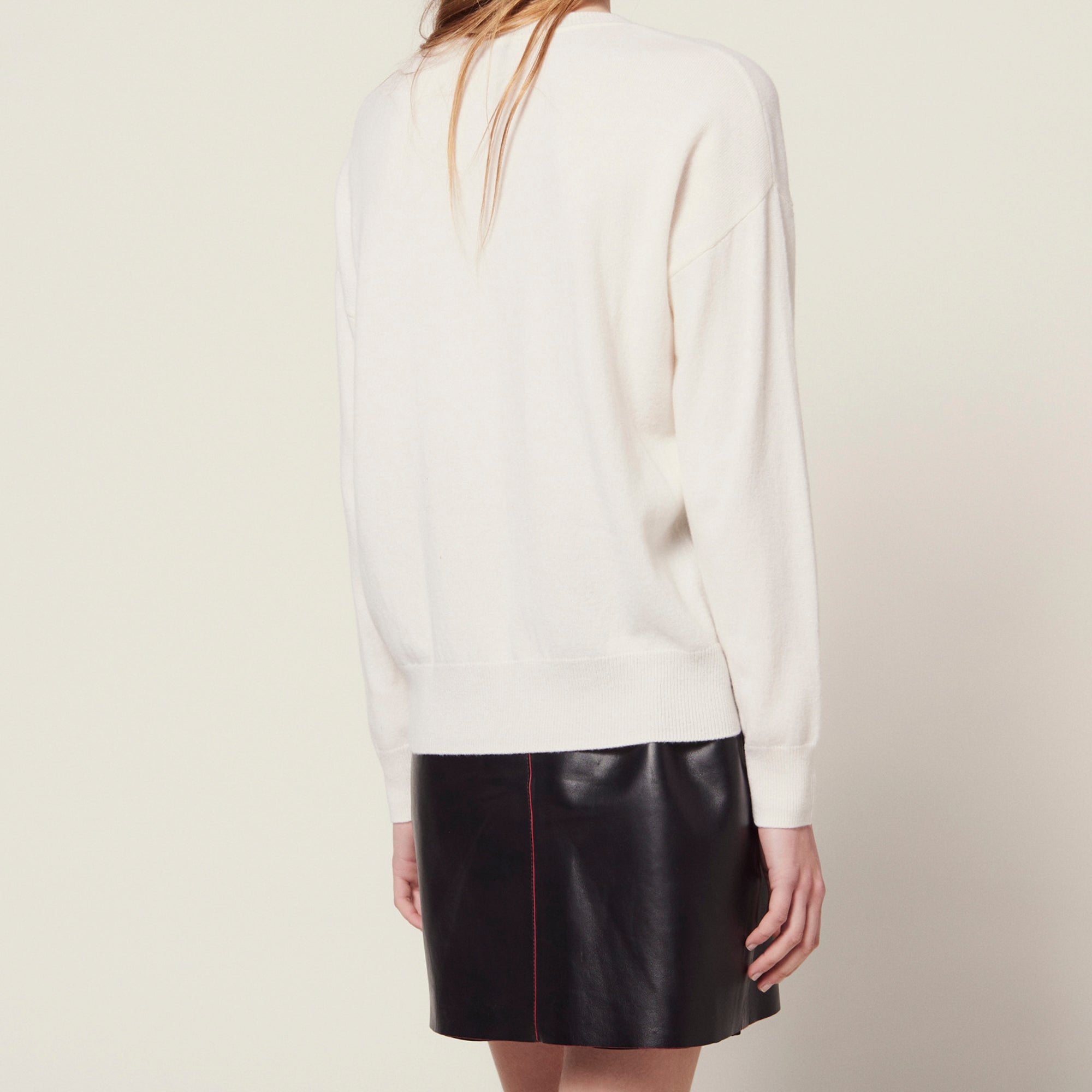 Pull avec inscriptions contrastantes Sandro seconde main