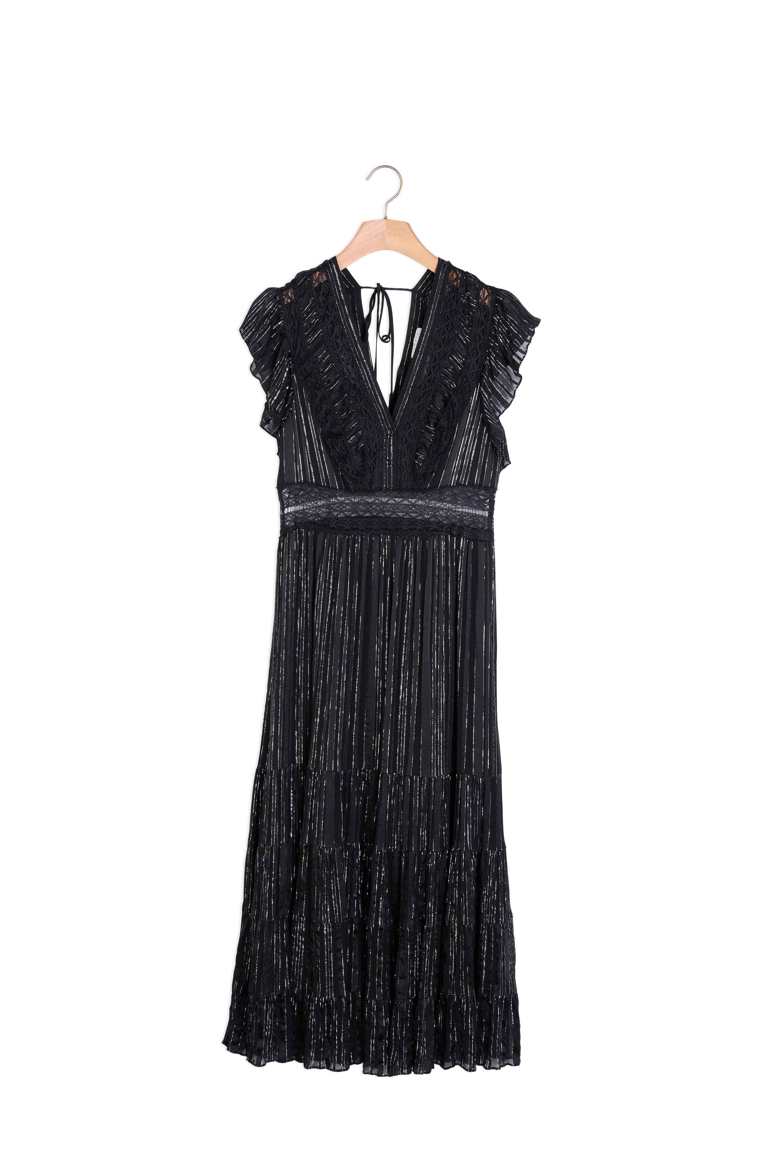 Robe longue en soie lurex Sandro seconde main