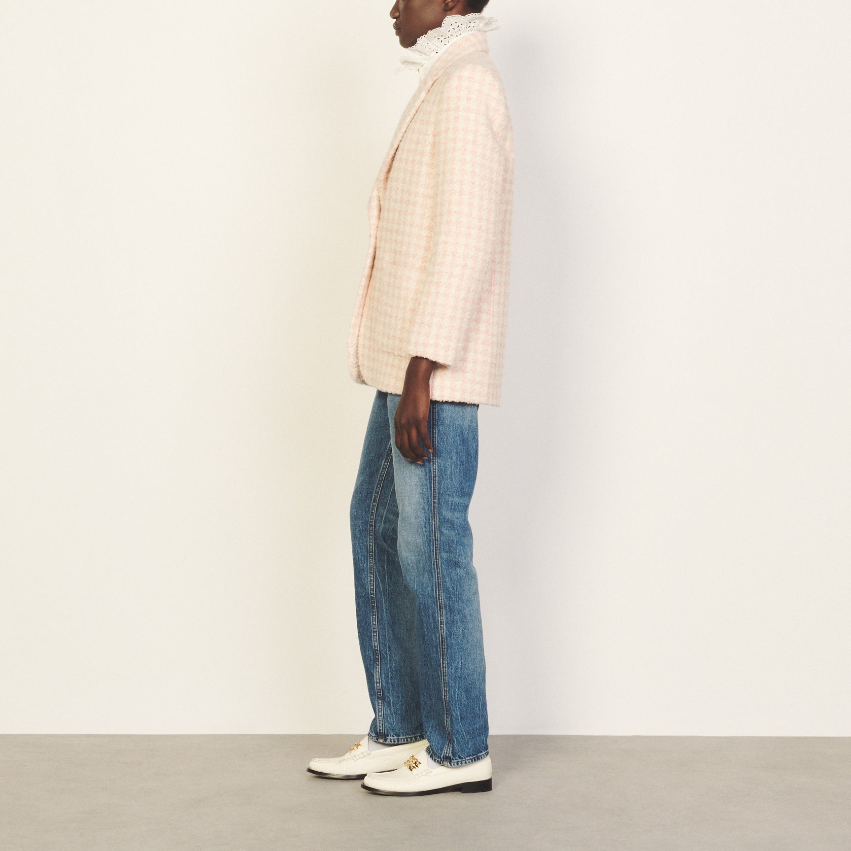 Veste imprimé blanc et rose Sandro seconde main