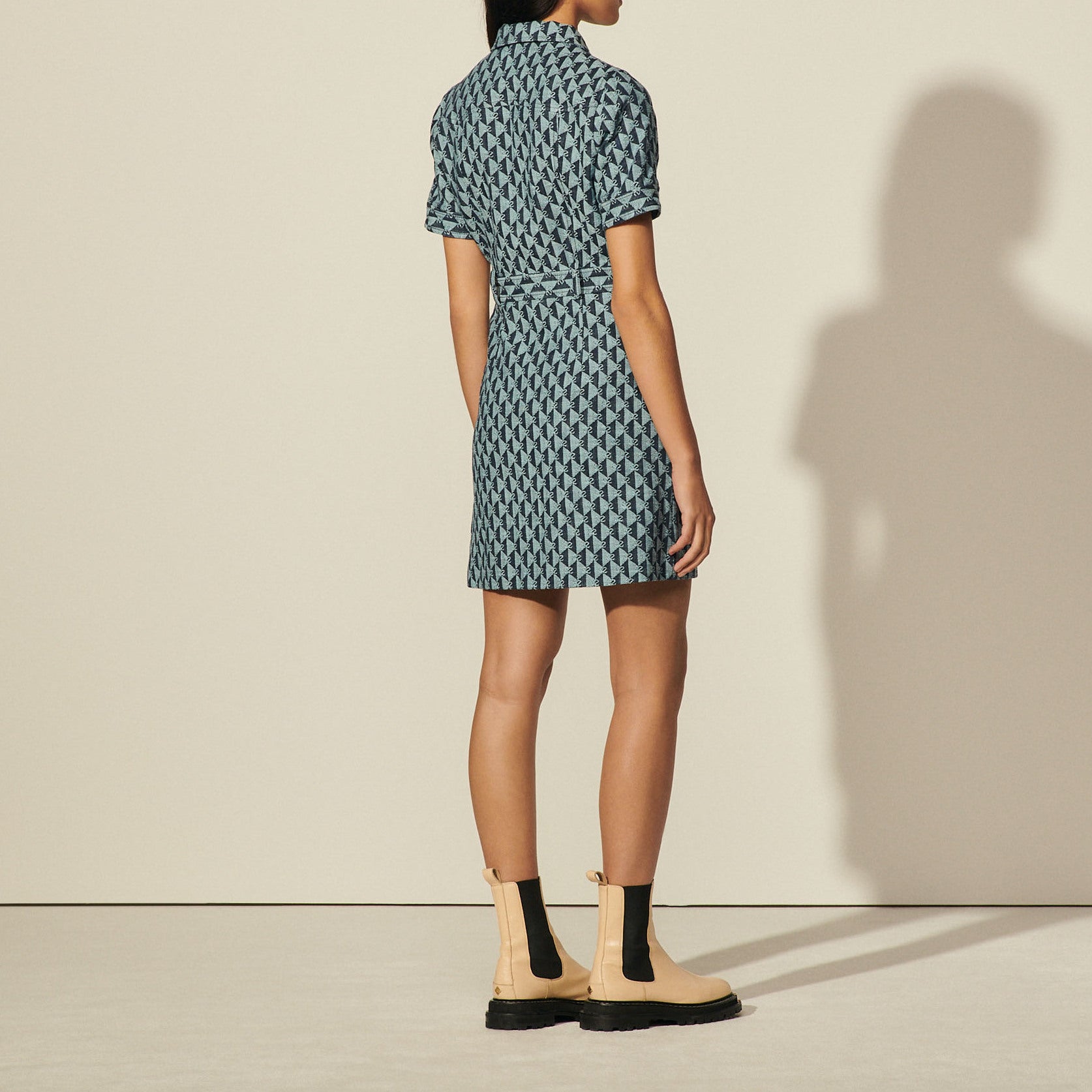 Robe en jacquard double S Sandro seconde main