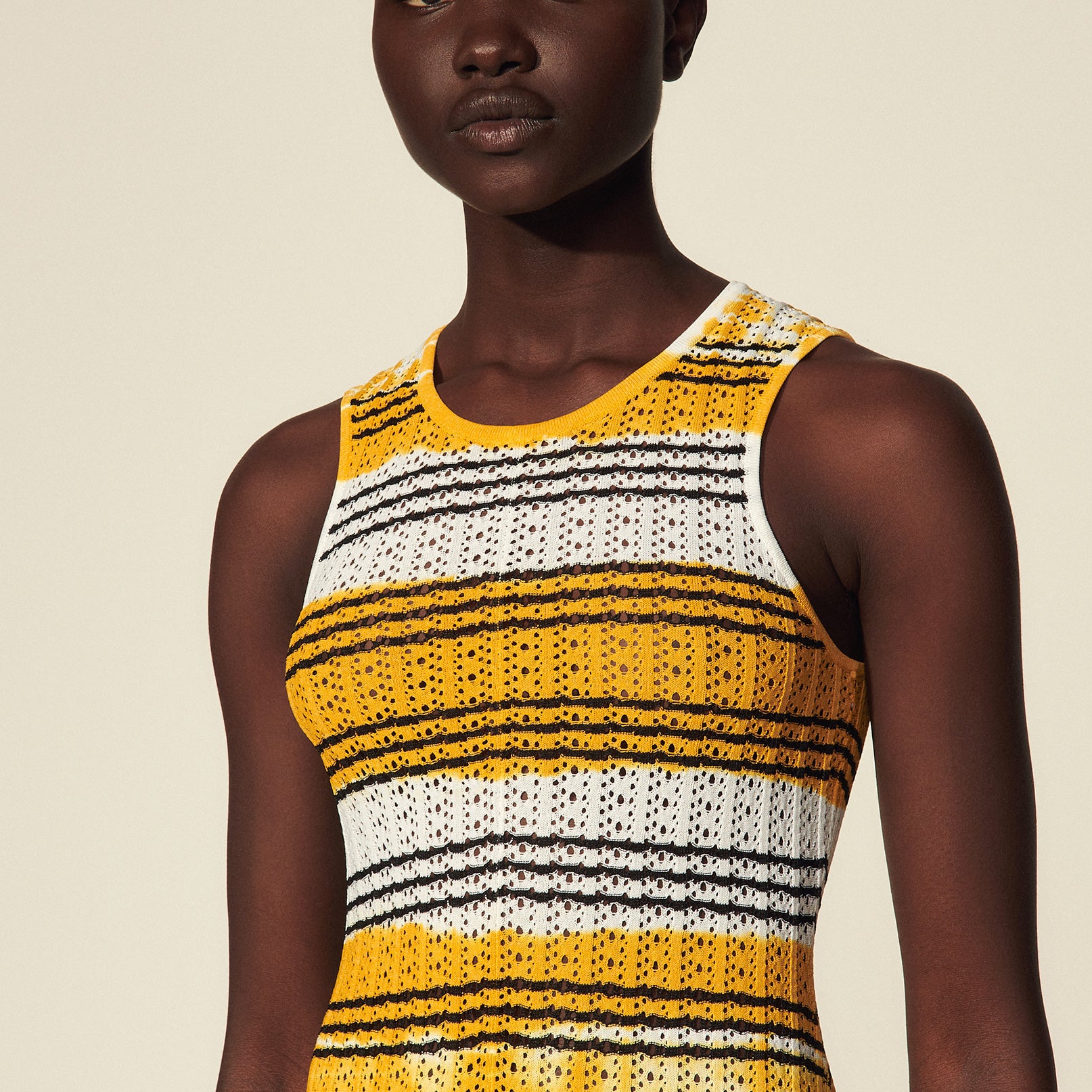 Robe longue rayée et tie & dye Sandro seconde main