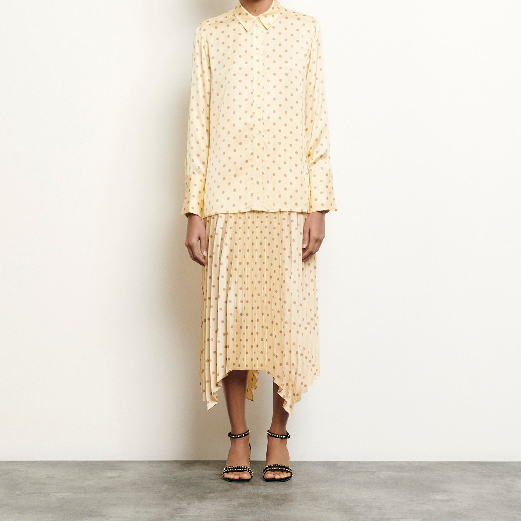 Chemise classique imprimée pois Sandro seconde main