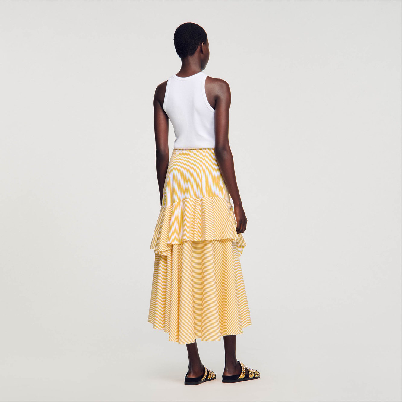 Jupe longue asymétrique Sandro seconde main