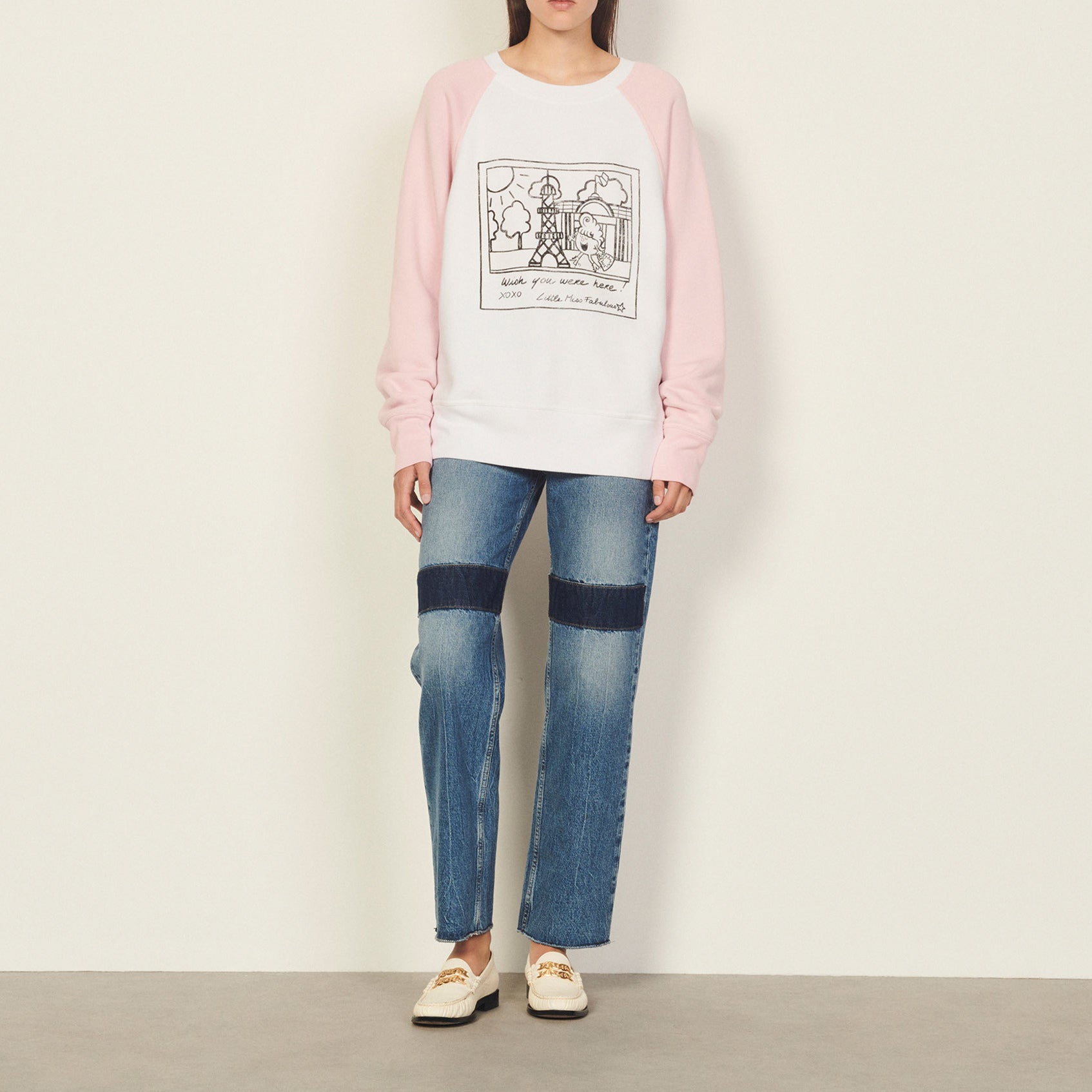 Sweatshirt blanc Sandro seconde main