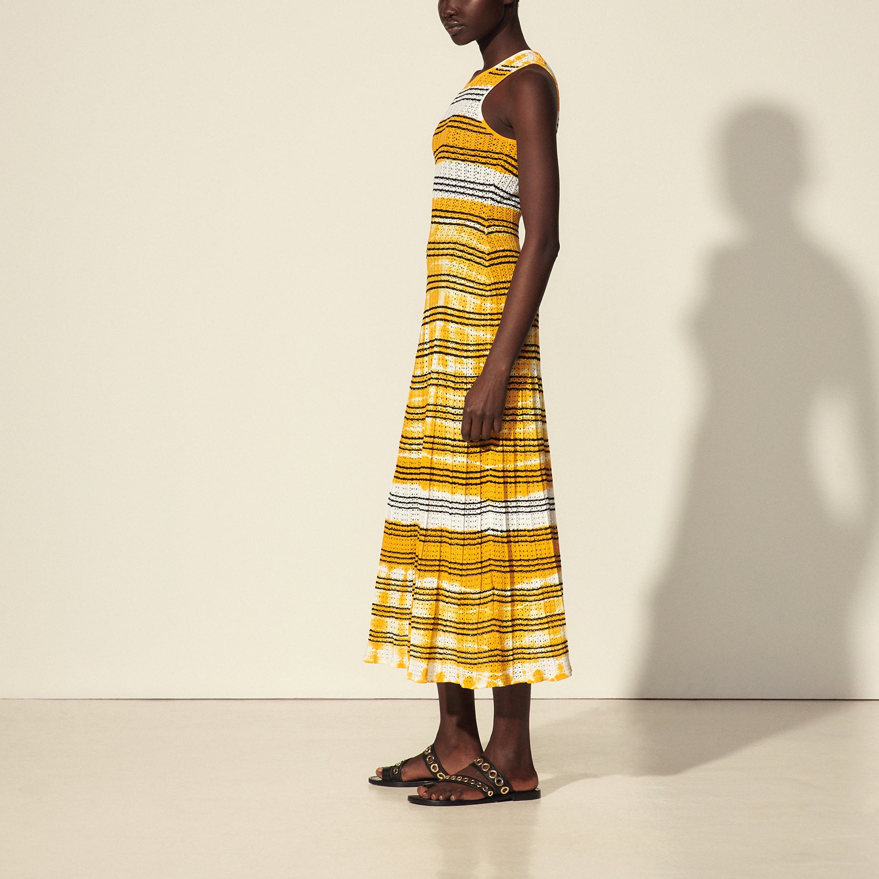 Robe longue rayée et tie & dye Sandro seconde main