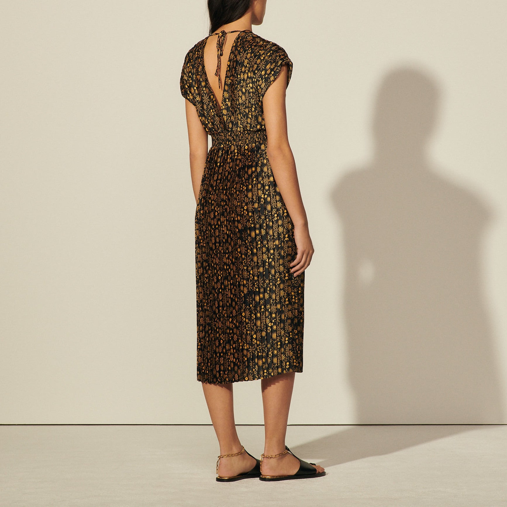 Robe longue sans manches imprimée Sandro seconde main