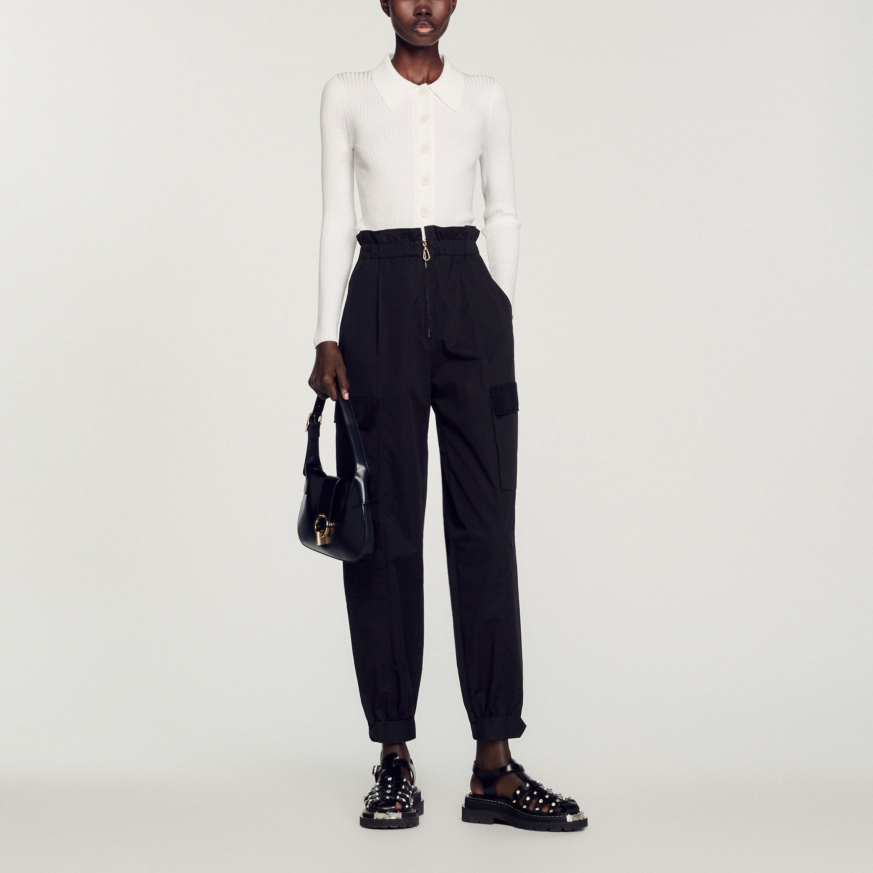 Cardigan court côtelé Sandro seconde main