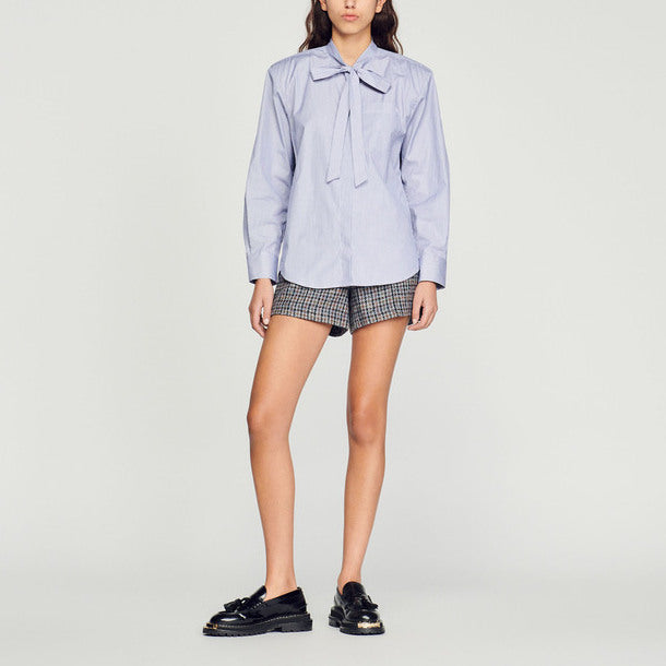 Chemise à col lavallière Sandro seconde main