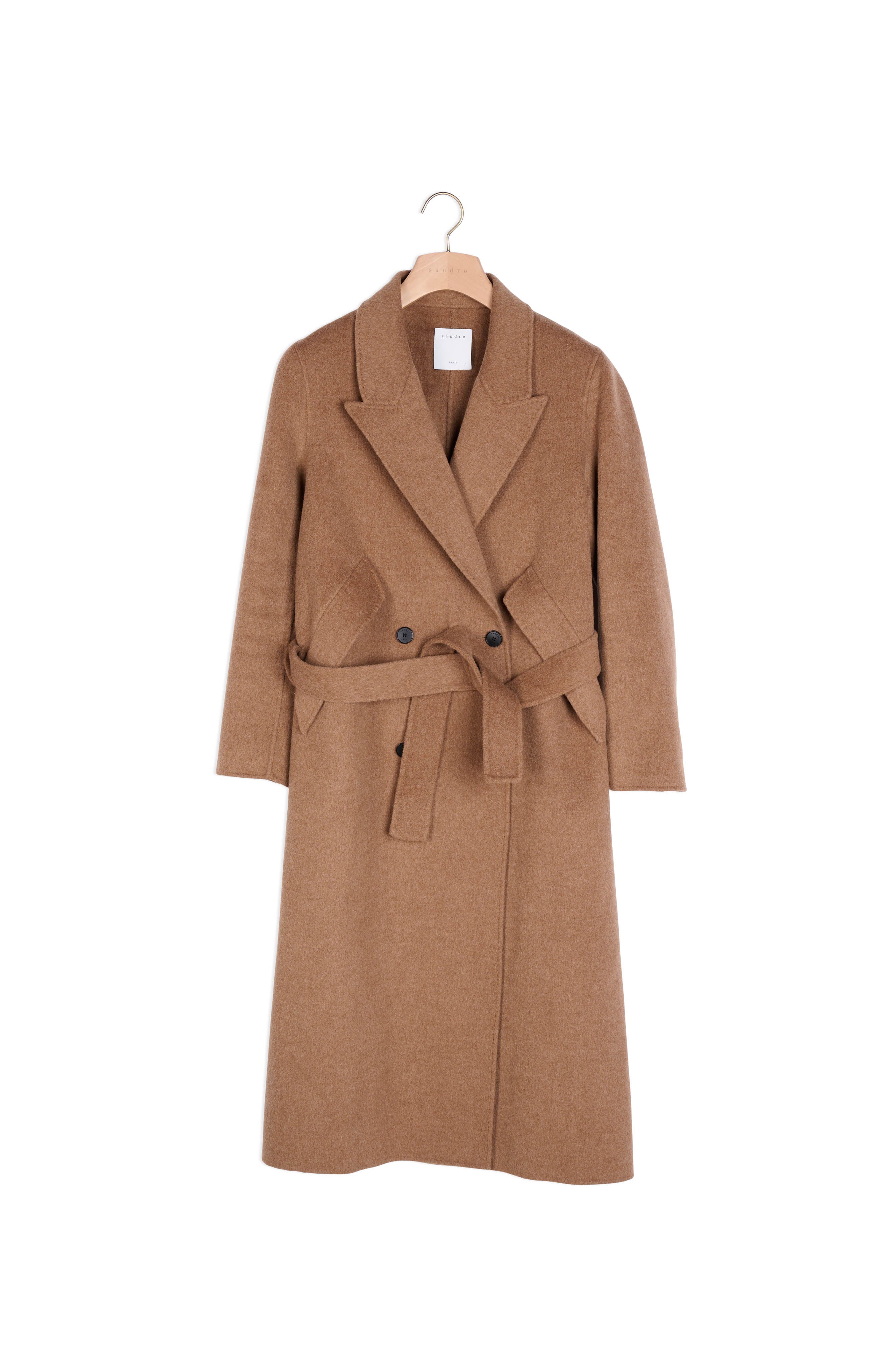 Manteau long à boutonnage croisé Sandro seconde main