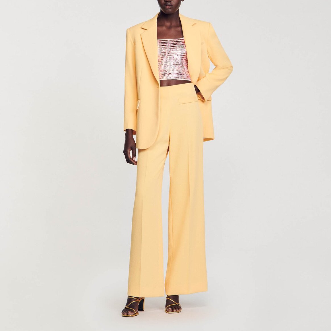 Pantalon de costume à pinces Sandro seconde main