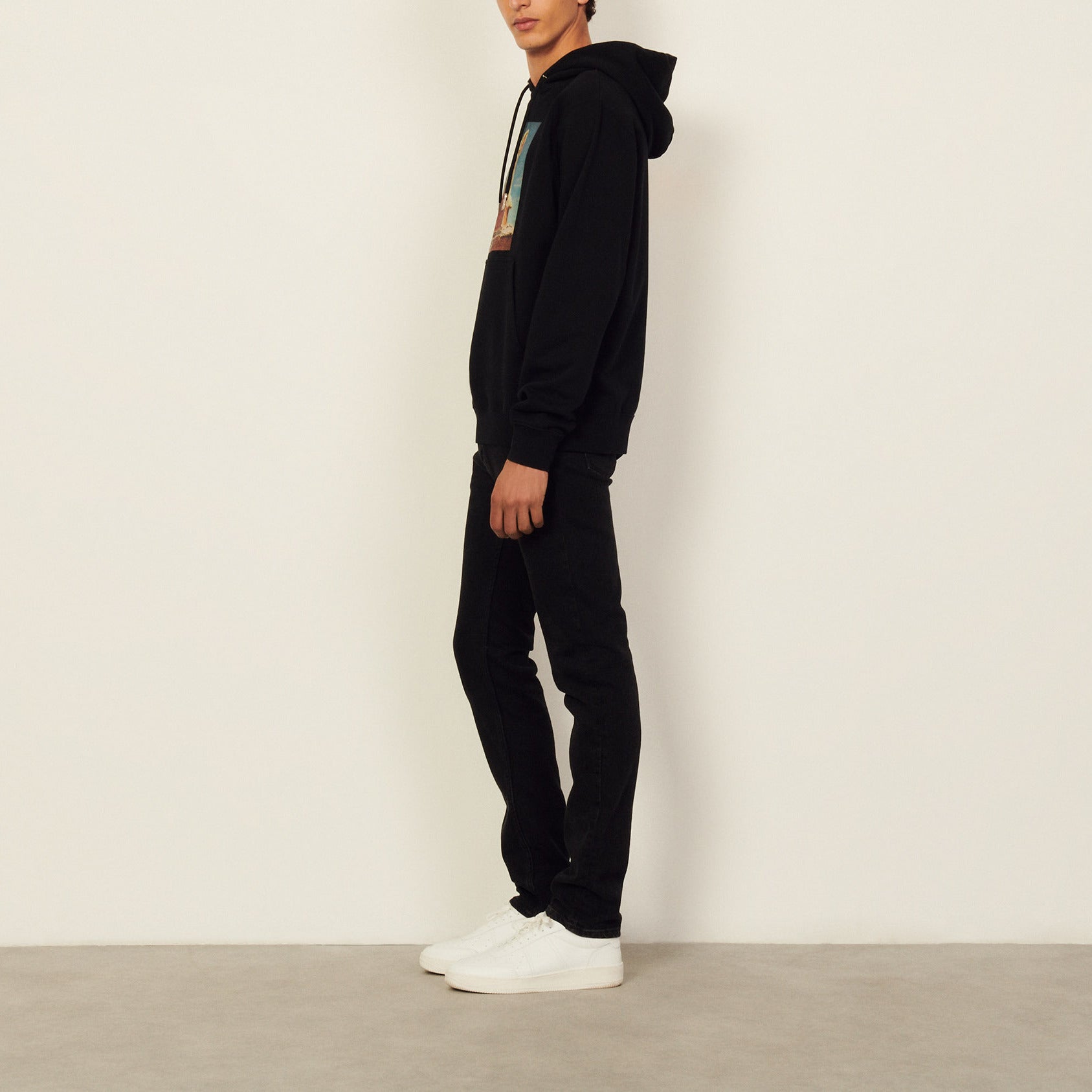 Hoodie en coton avec iconographie Sandro seconde main