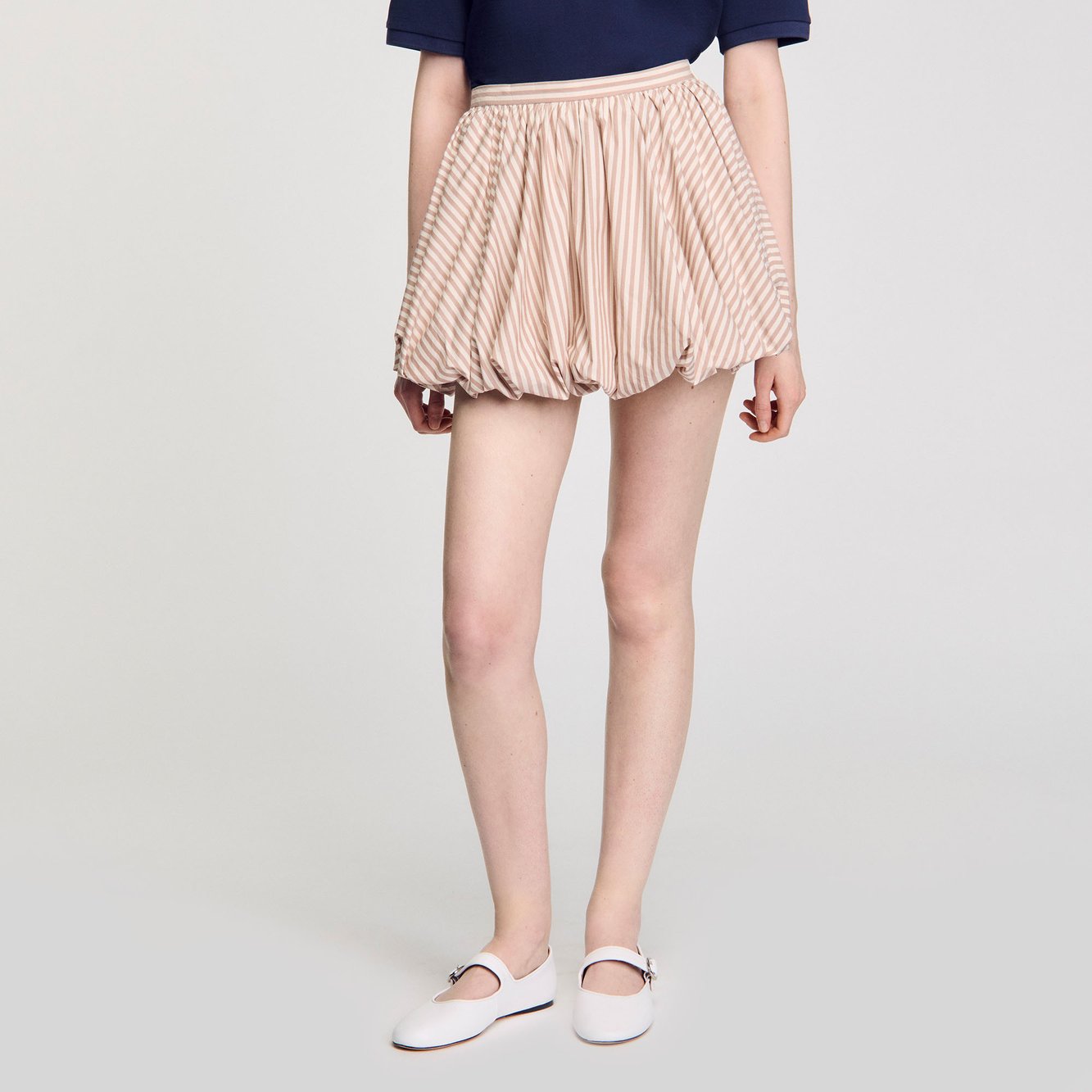 Jupe boule à rayures Sandro seconde main