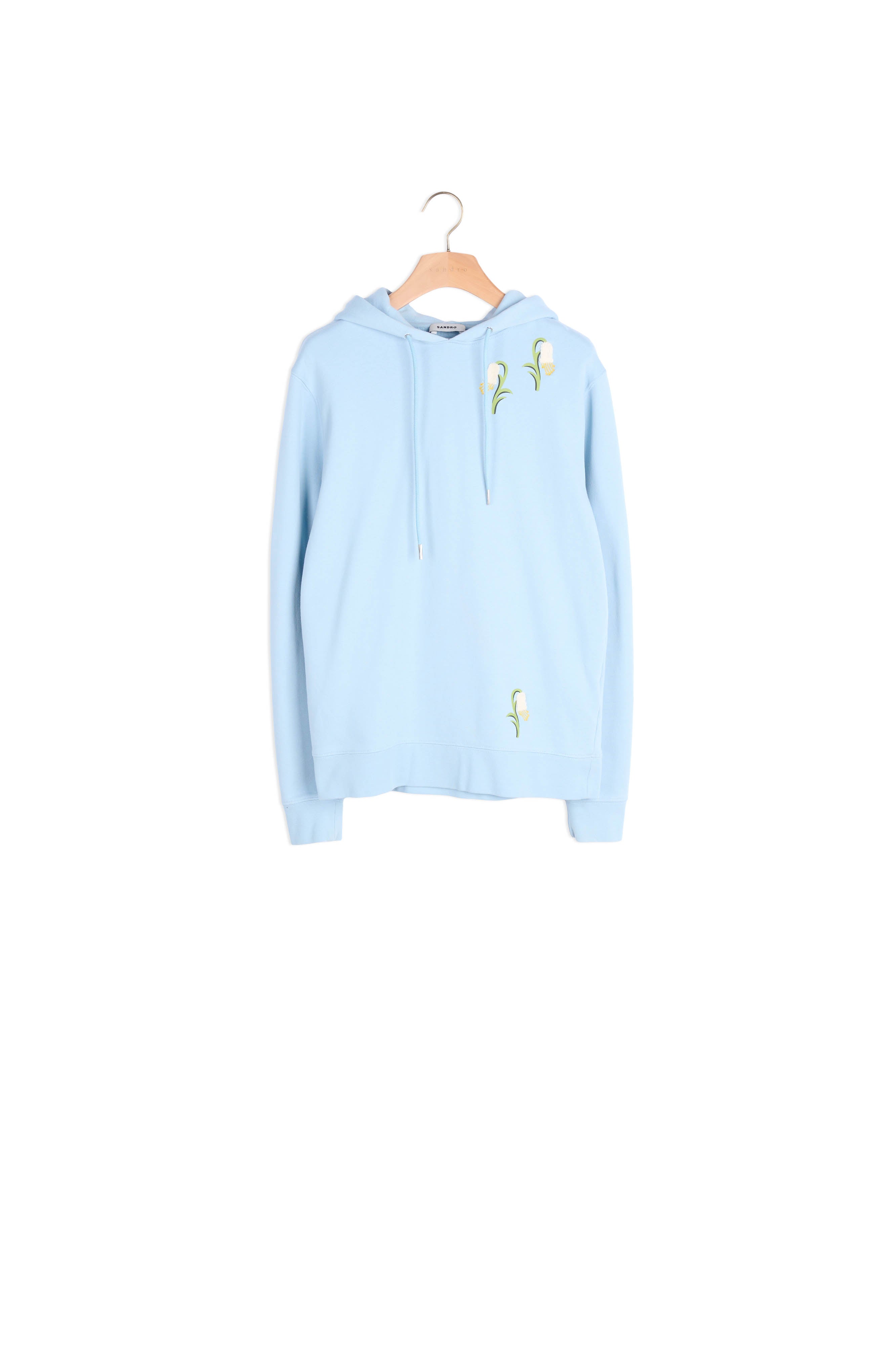 Hoodie à capuche et broderies muguets Sandro seconde main