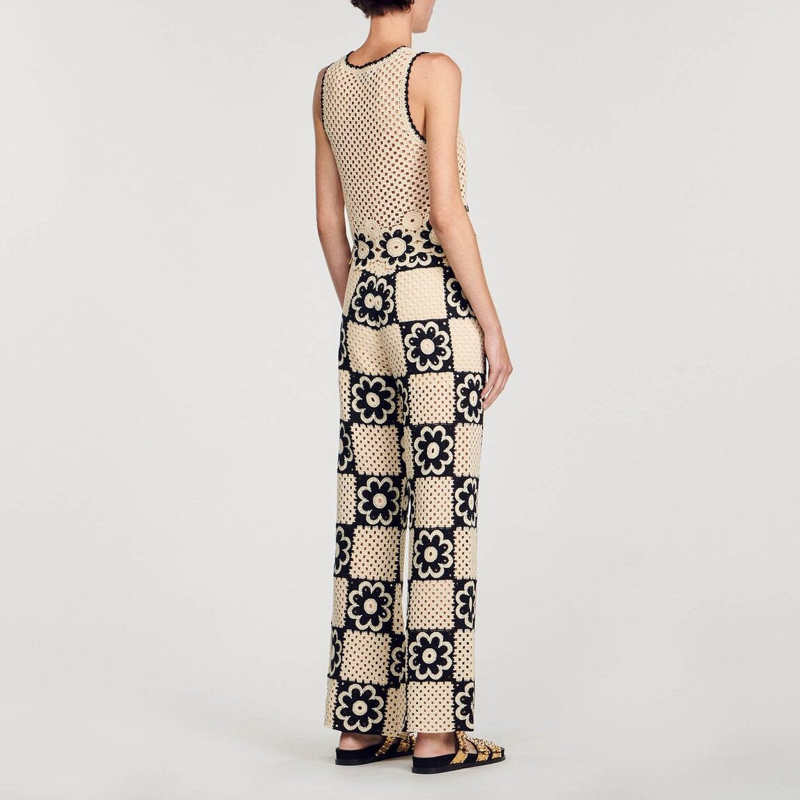 Pantalon en Maille crochet Sandro seconde main