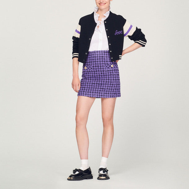 Jupe courte en tweed Sandro seconde main