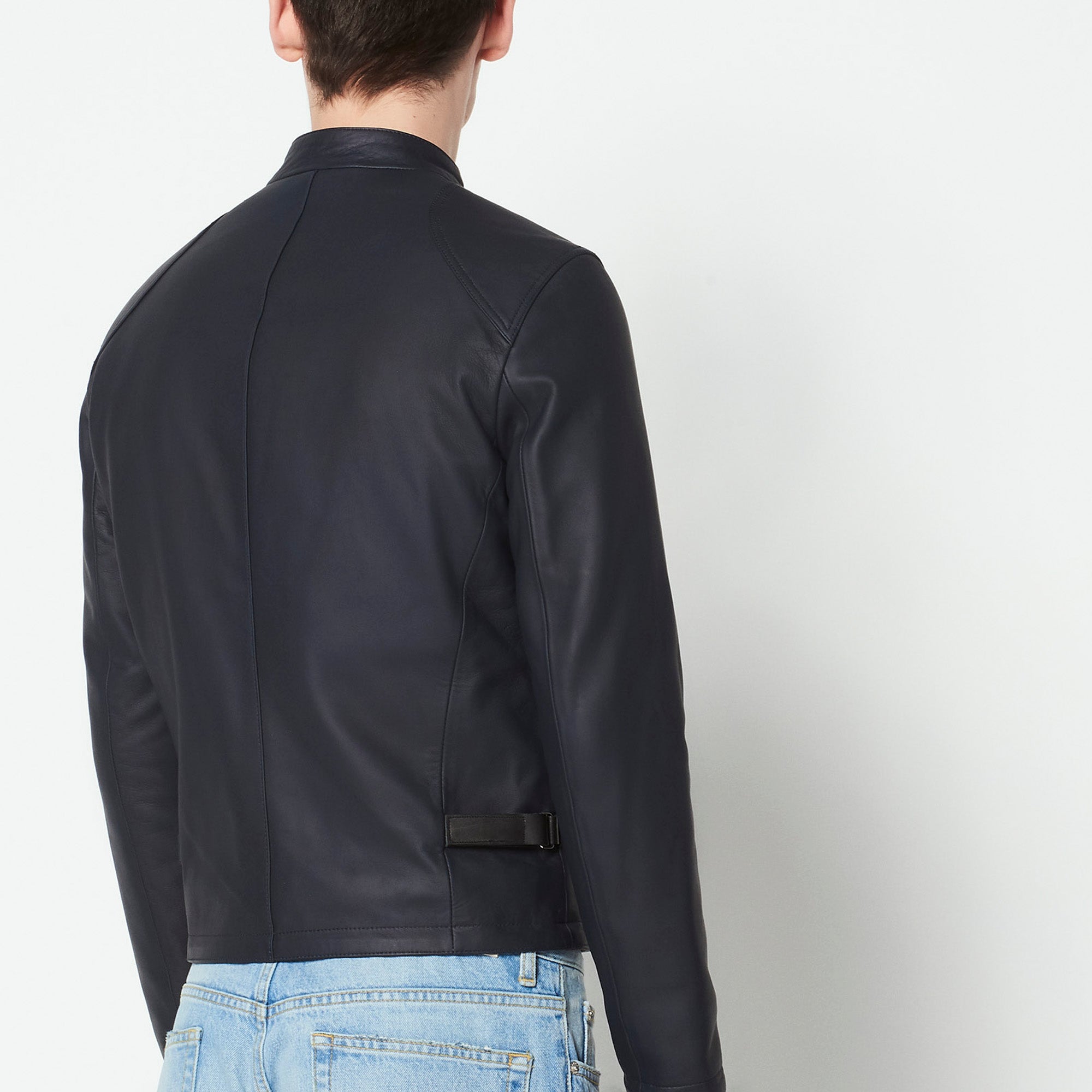 Blouson en cuir zippé Sandro seconde main