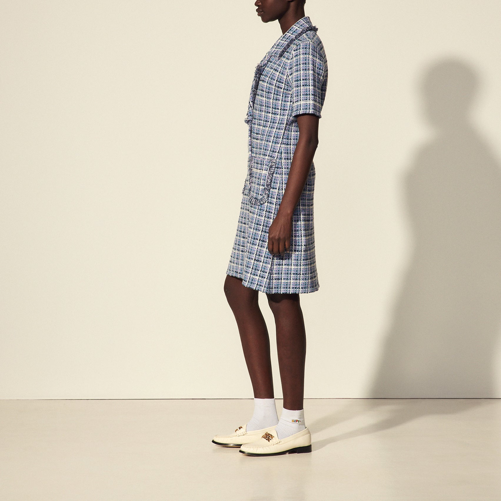 Robe courte en tweed Sandro seconde main