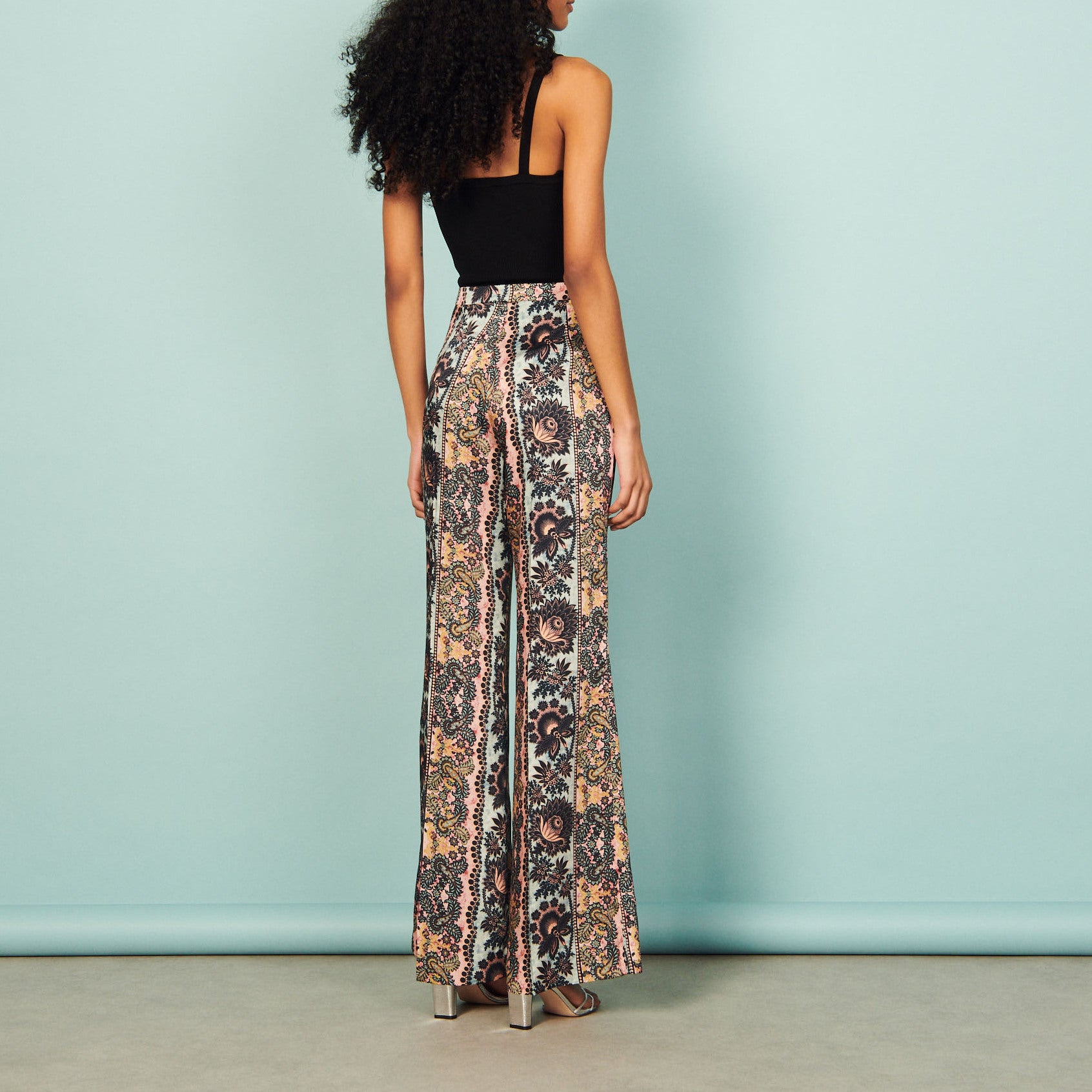 Pantalon fluide imprimé baroque Sandro seconde main