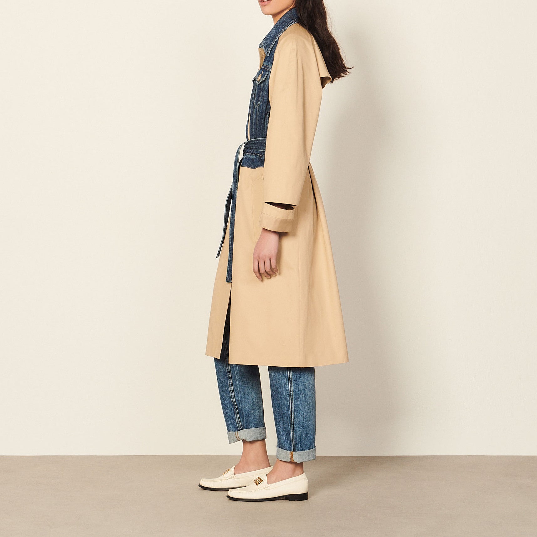 Trench en mix matière Sandro seconde main