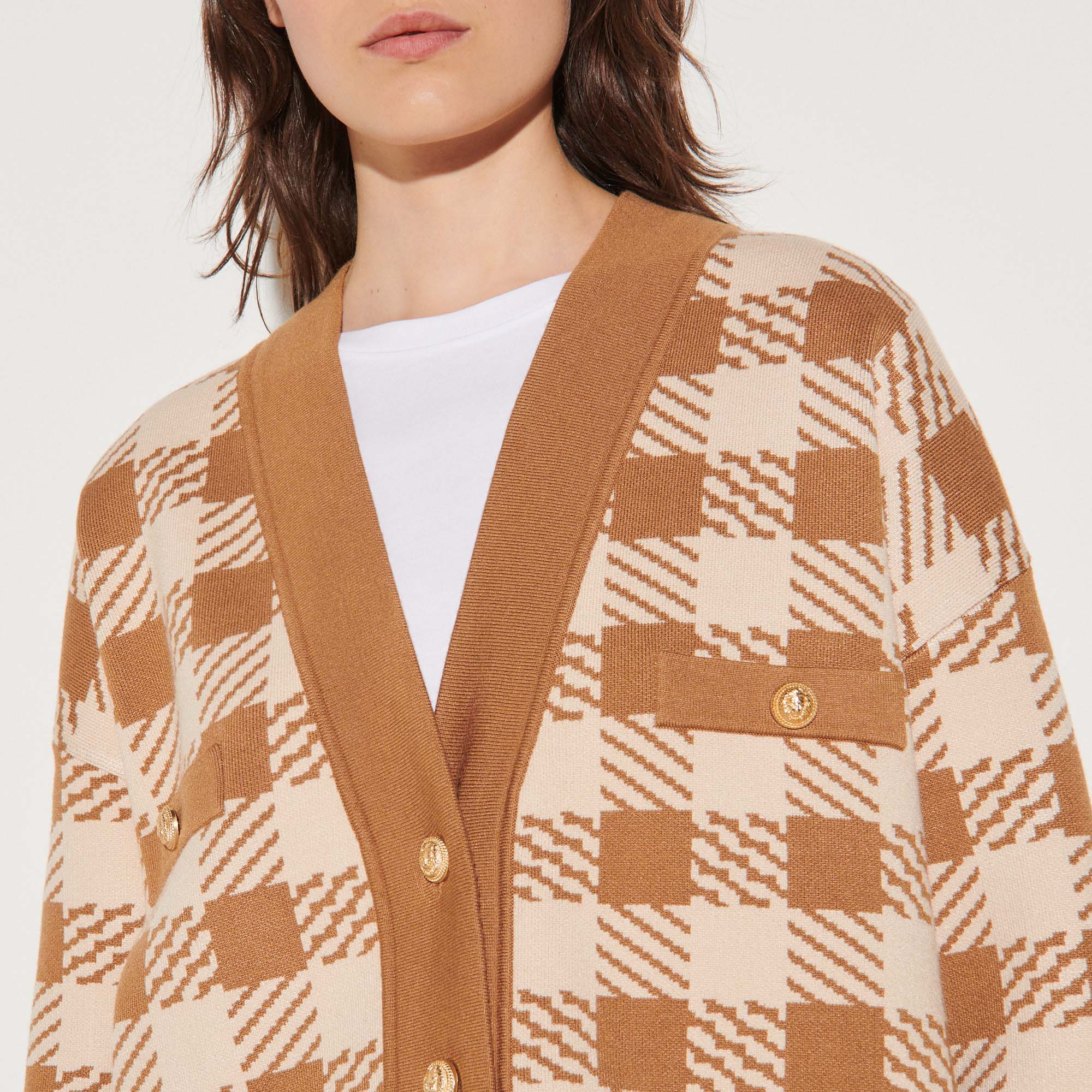 Cardicoat imprimé vichy Sandro seconde main