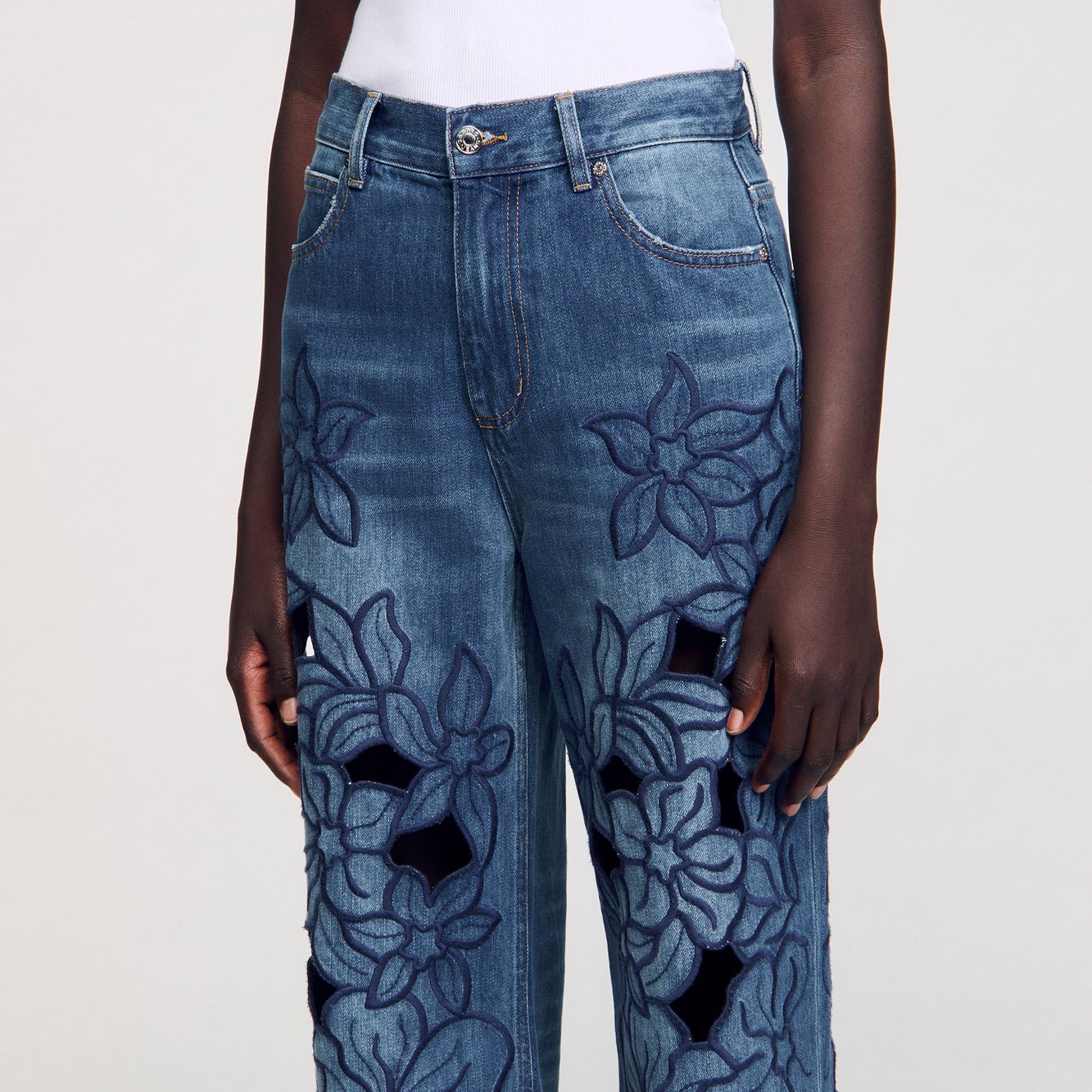 Jean brodé Sandro seconde main