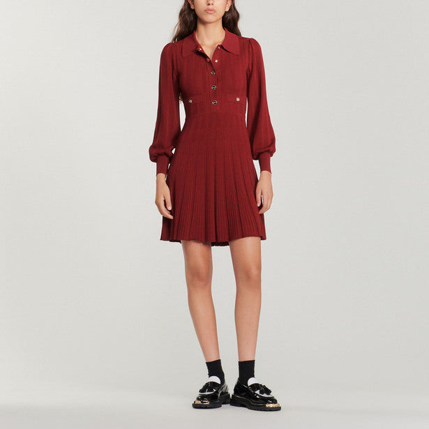 Robe en Maille plissée Sandro seconde main