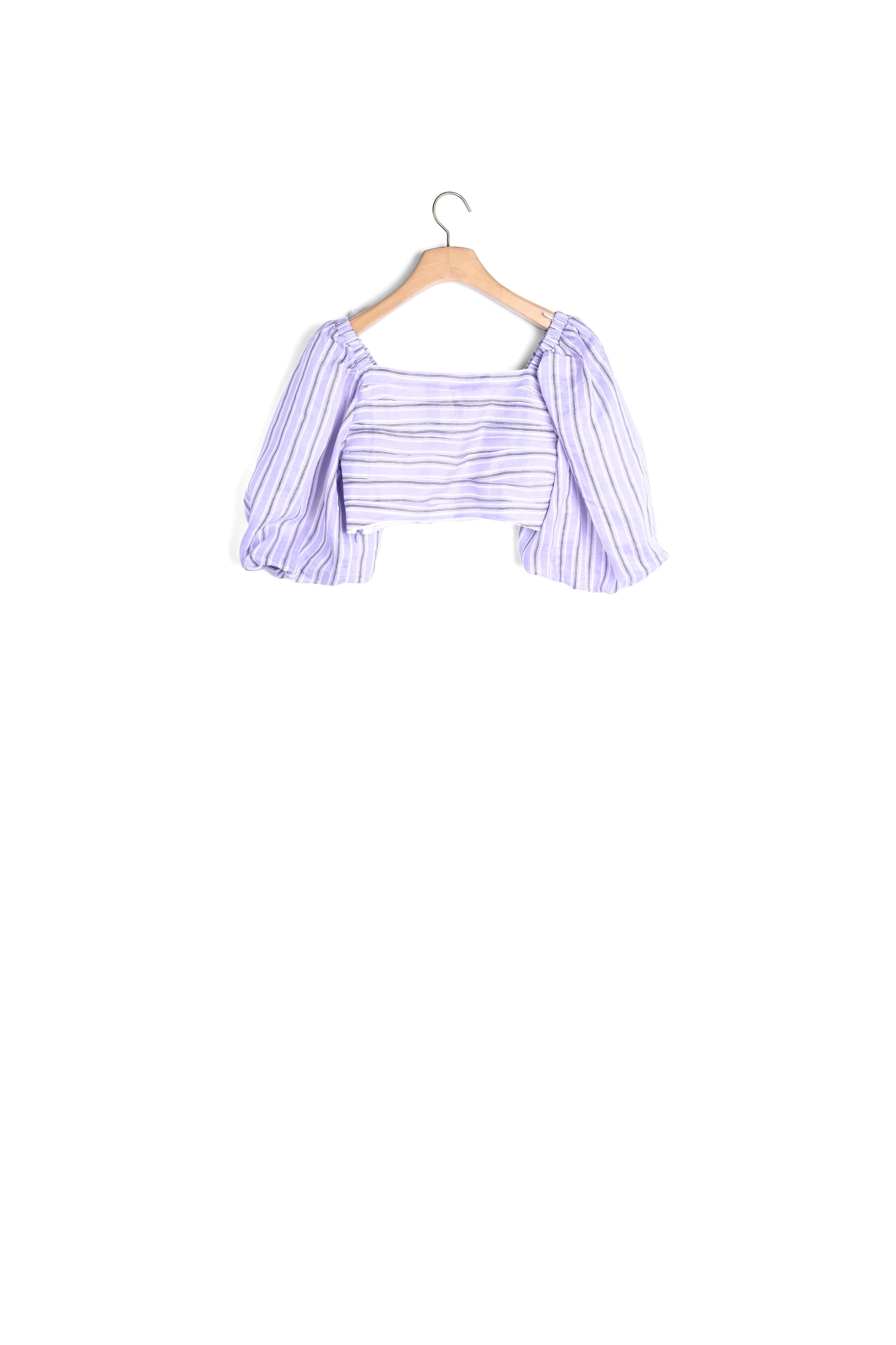 Top court rayé Sandro seconde main