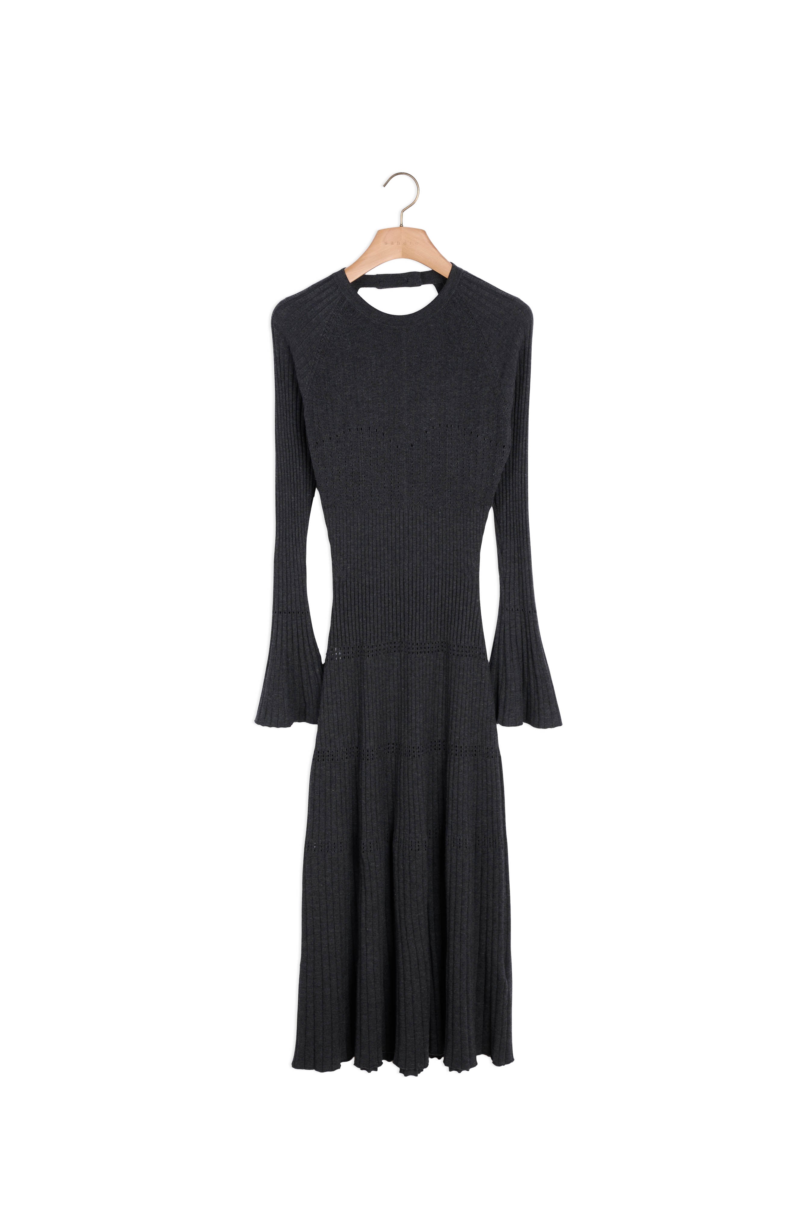 Robe mi longue en Maille dos ouvert Sandro seconde main