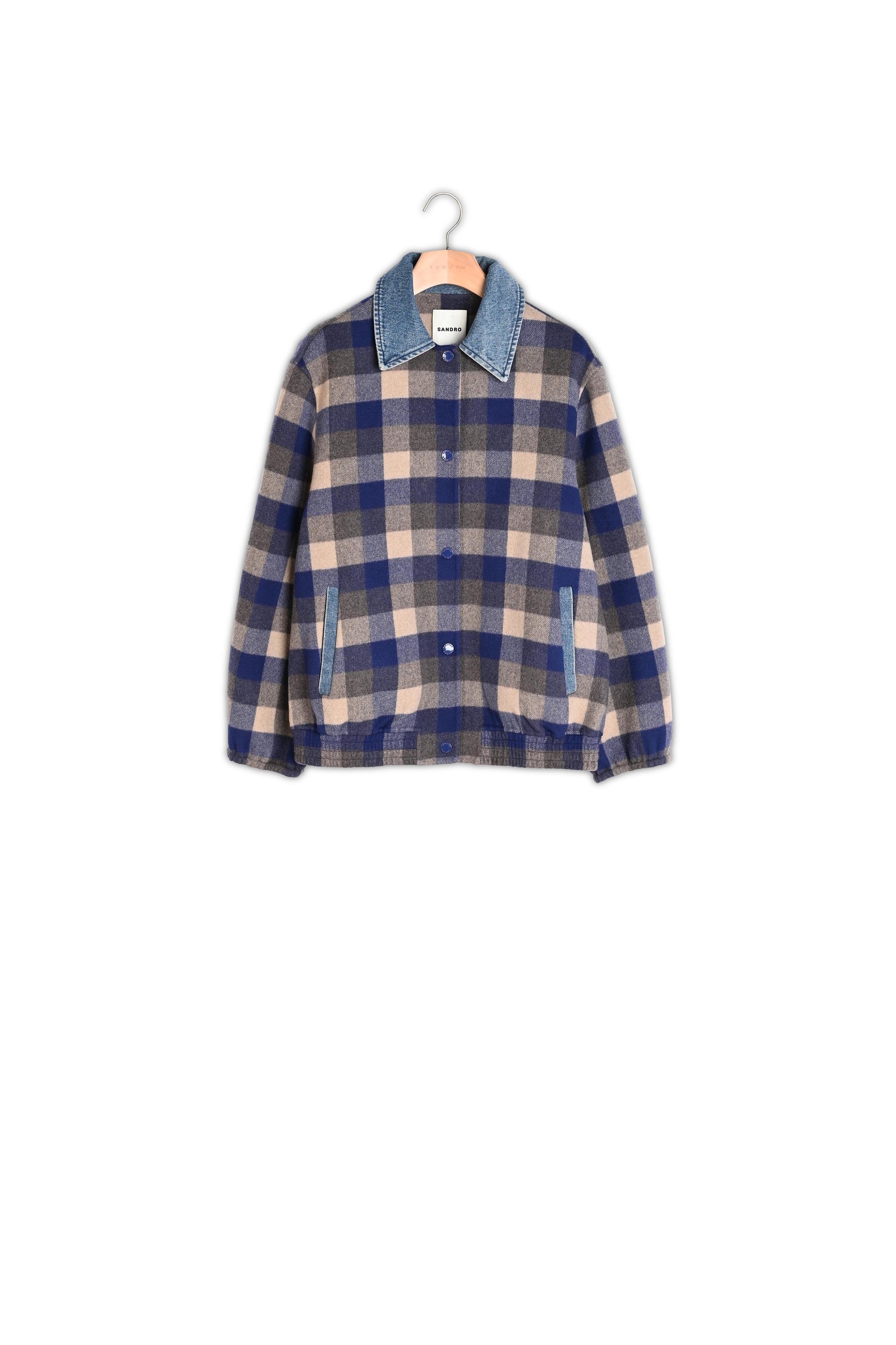 Manteau à carreaux Sandro seconde main