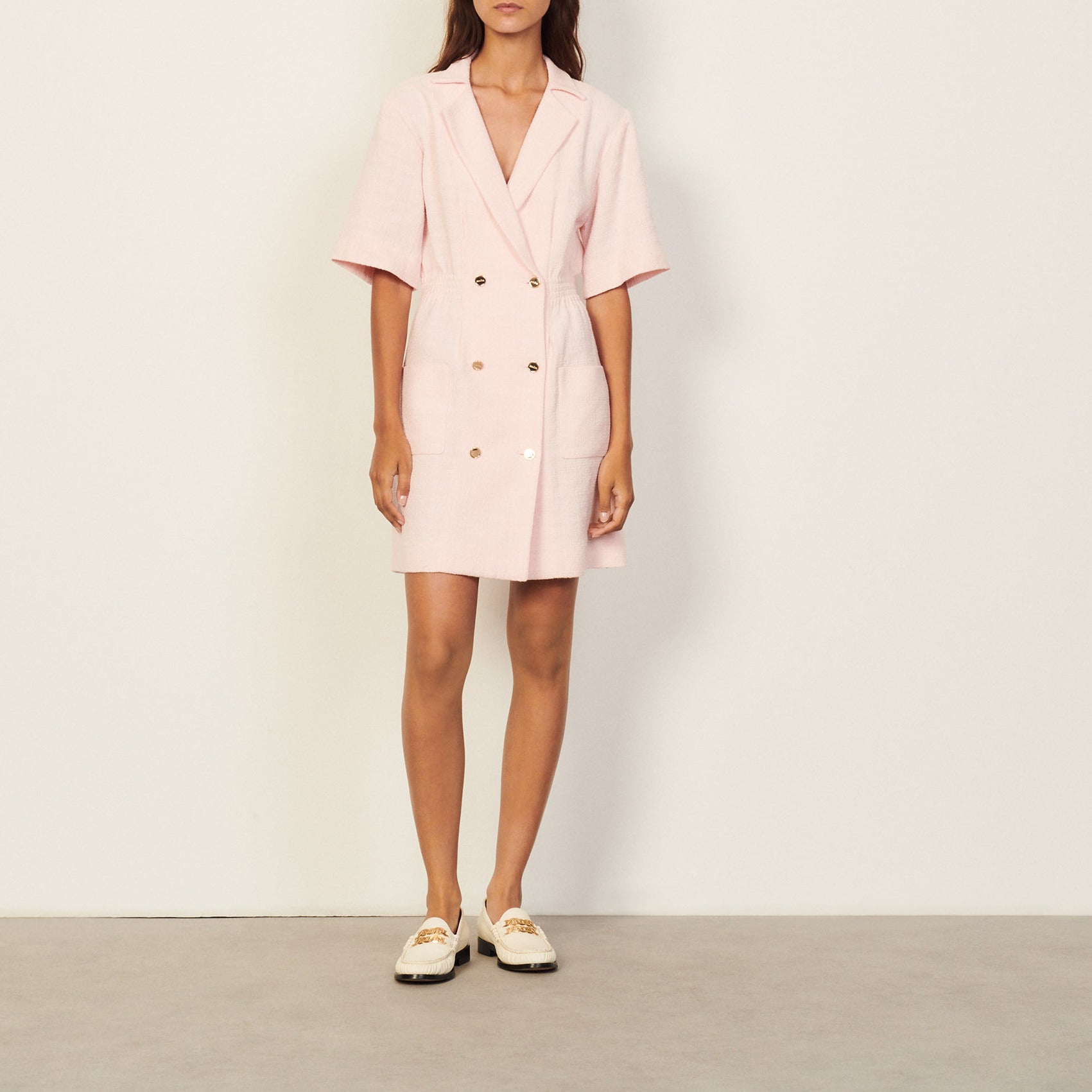 Robe à col tailleur Sandro seconde main