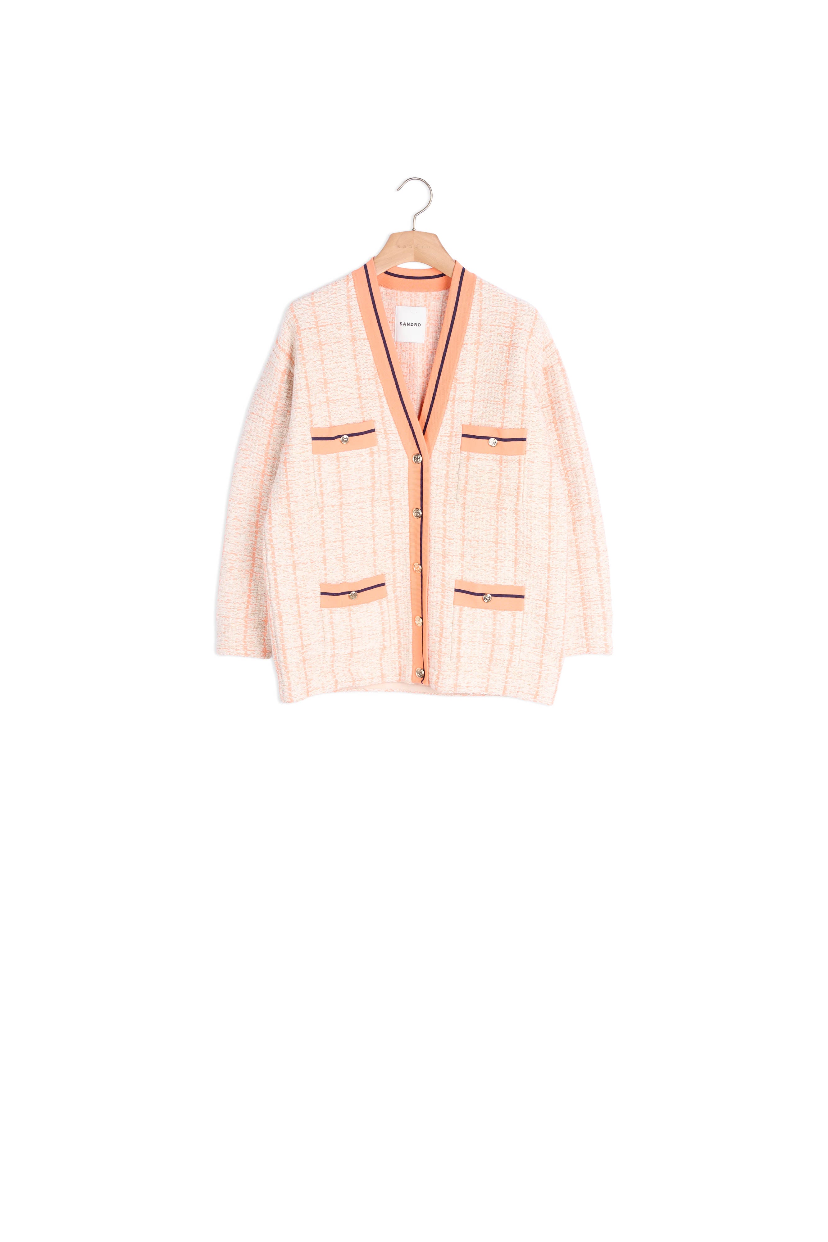 Cardi-coat en tweed Sandro seconde main