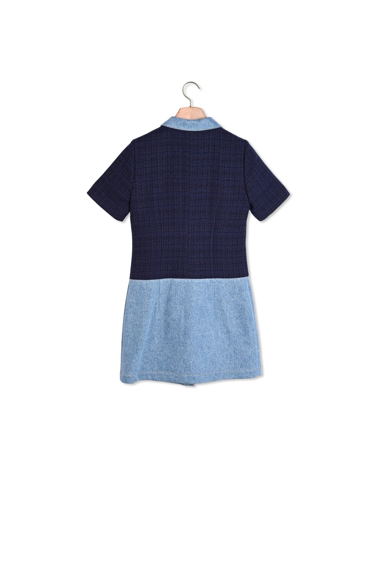 Robe courte en tweed et denim Sandro seconde main