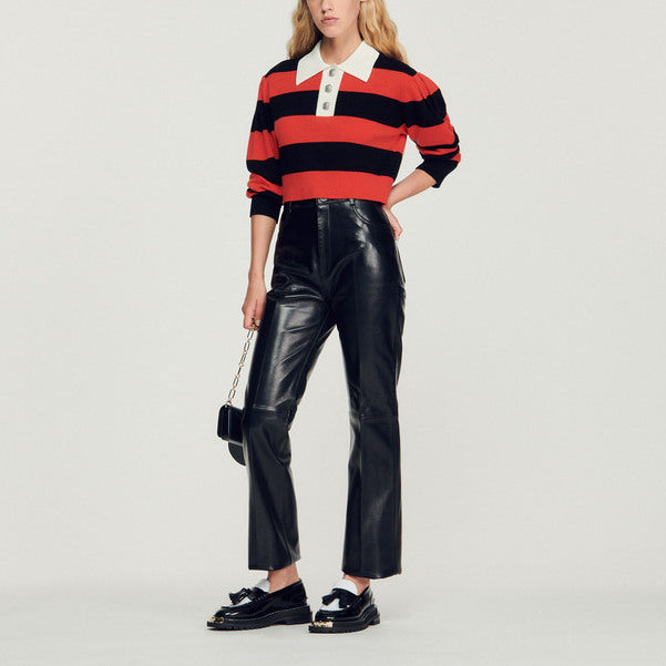 Pantalon en cuir Sandro seconde main