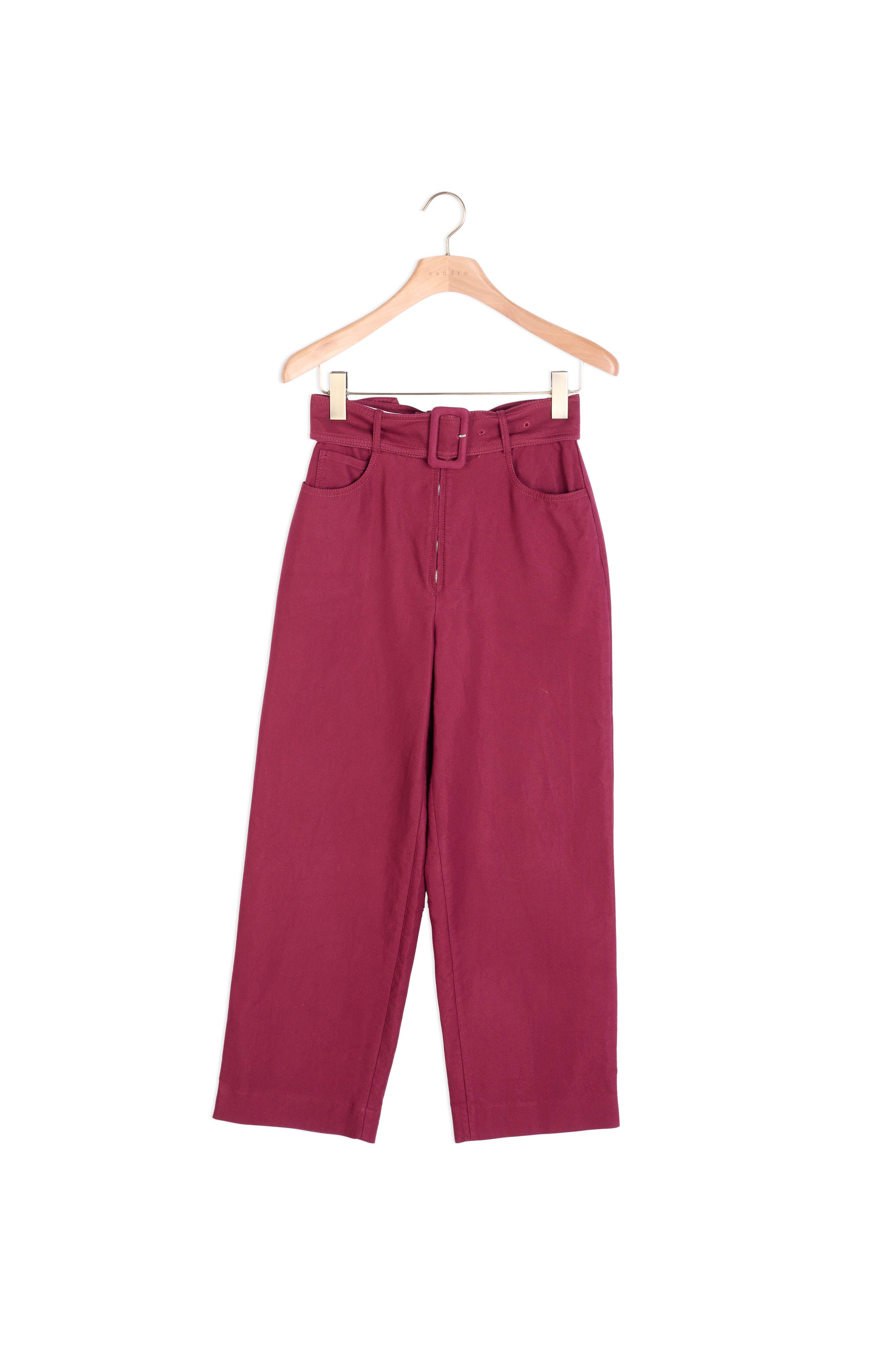 Pantalon taille haute ceinturé Sandro seconde main