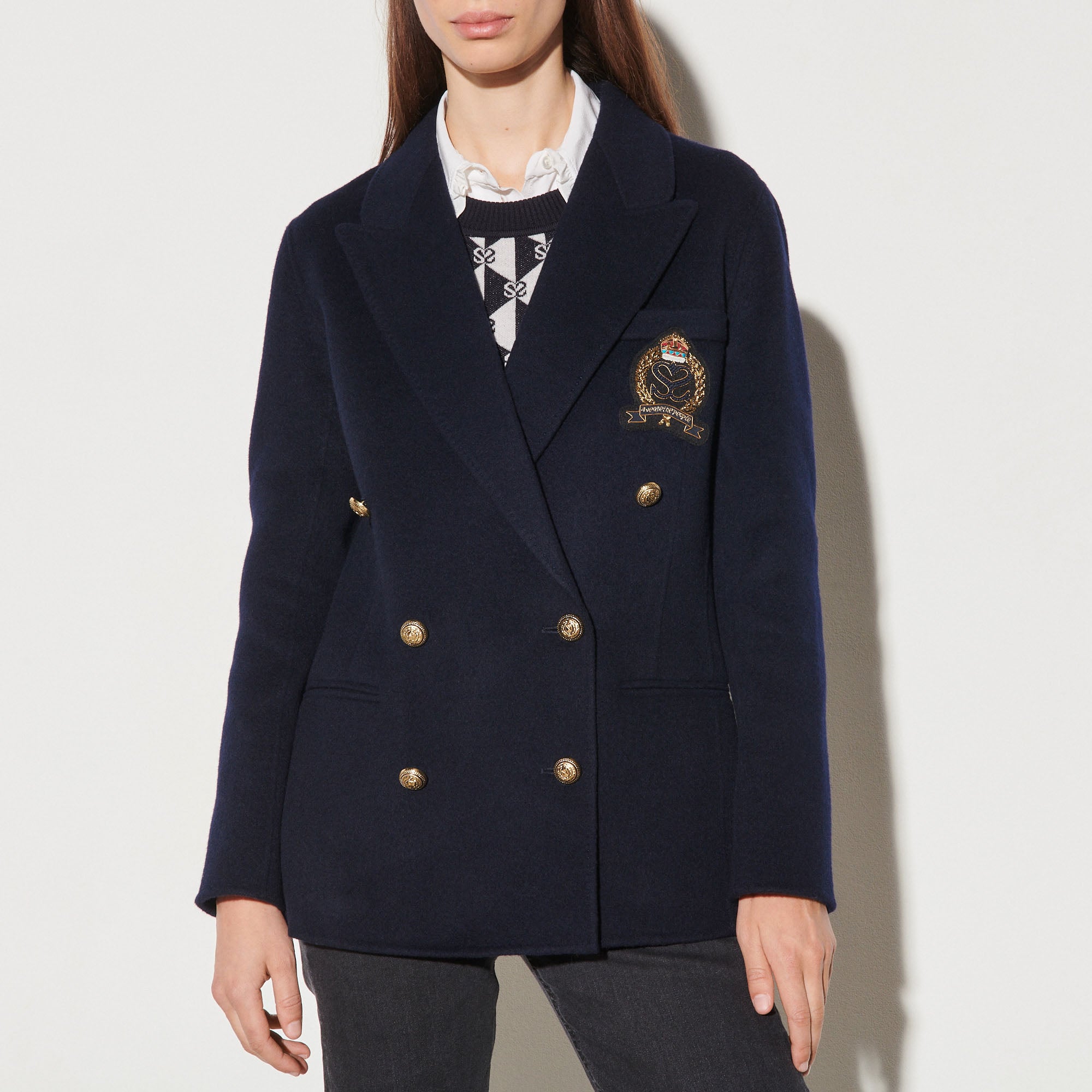 Blazer double face avec patch Sandro seconde main