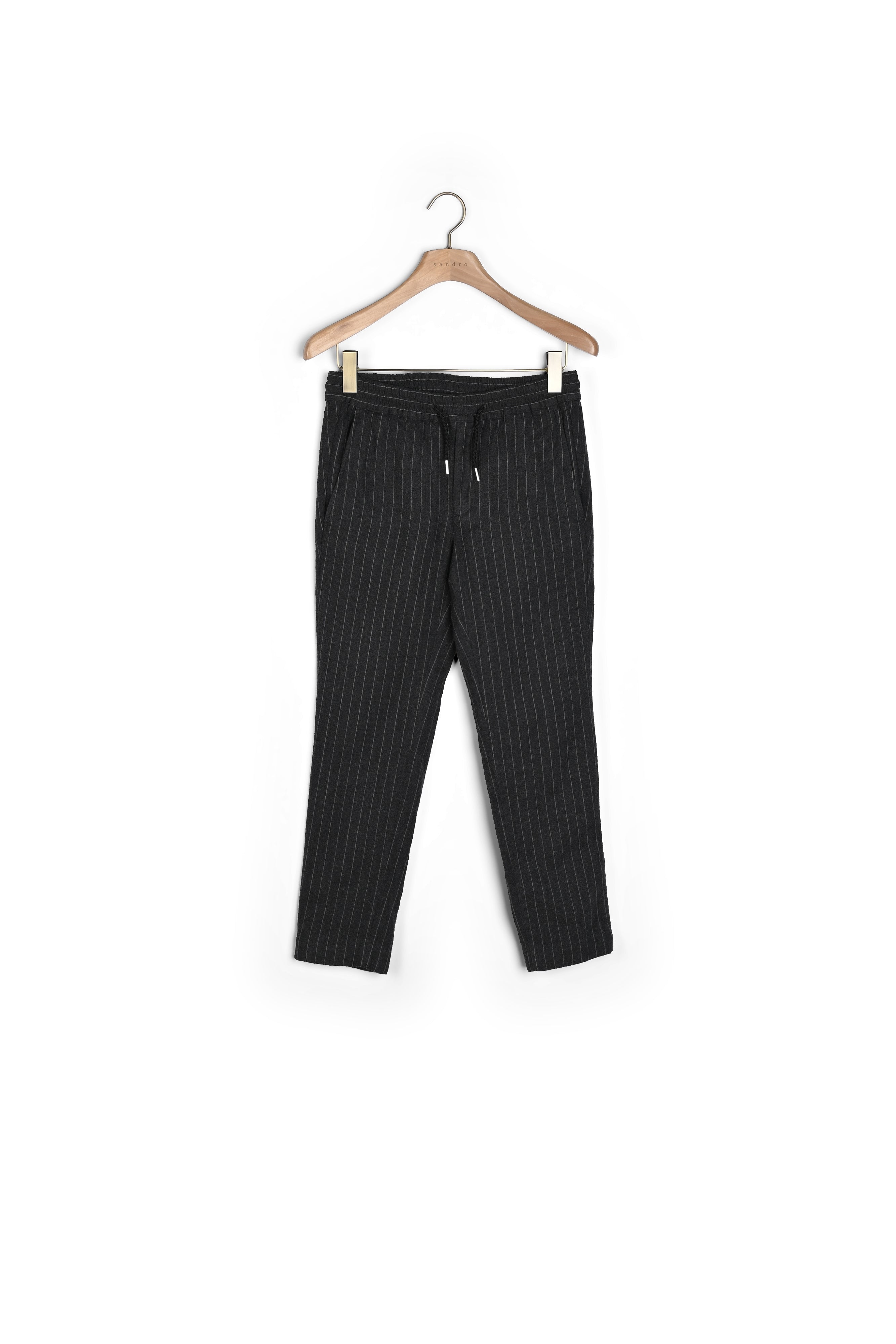 Pantalon droit en flanelle Sandro seconde main