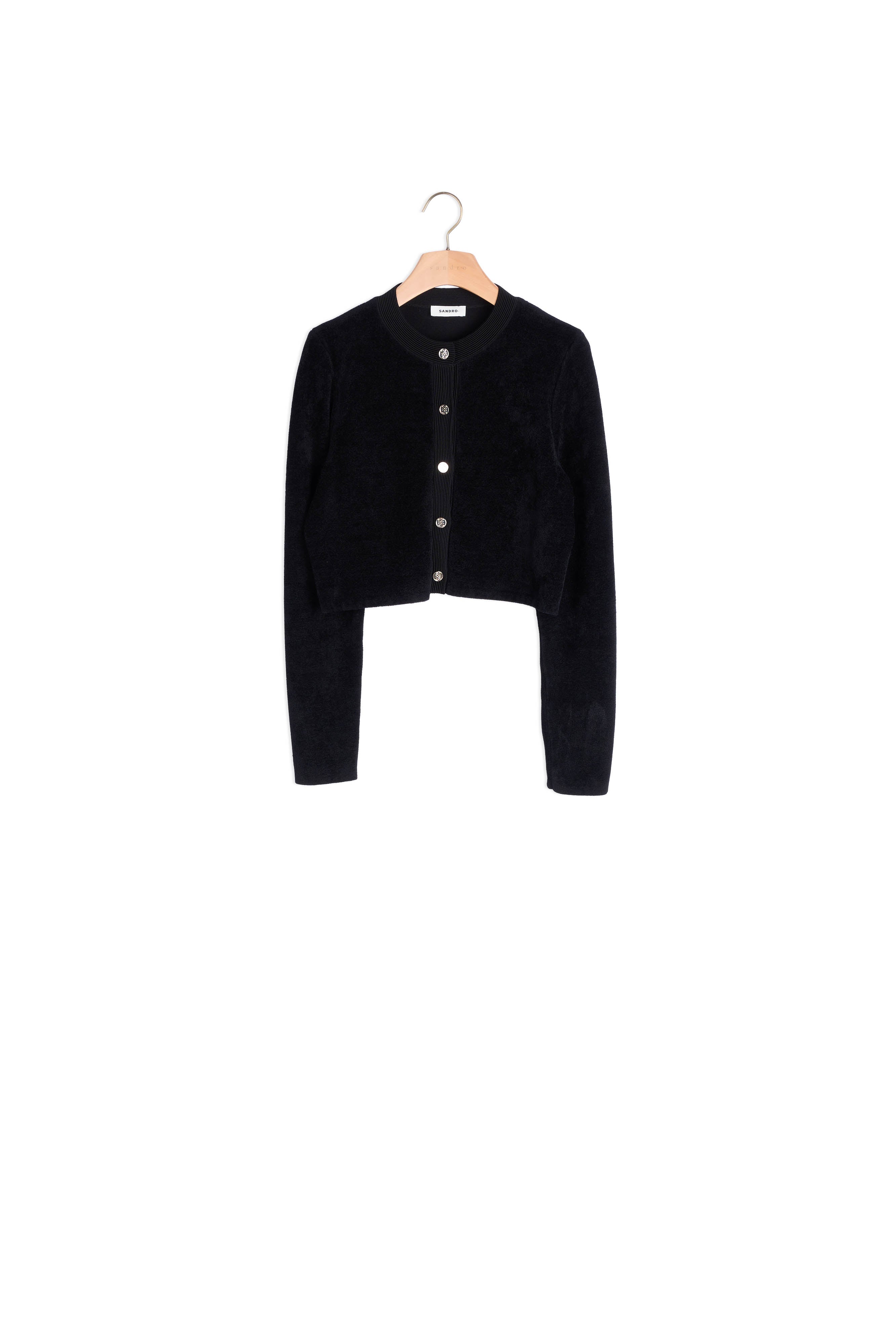 Cardigan court effet velours Sandro seconde main