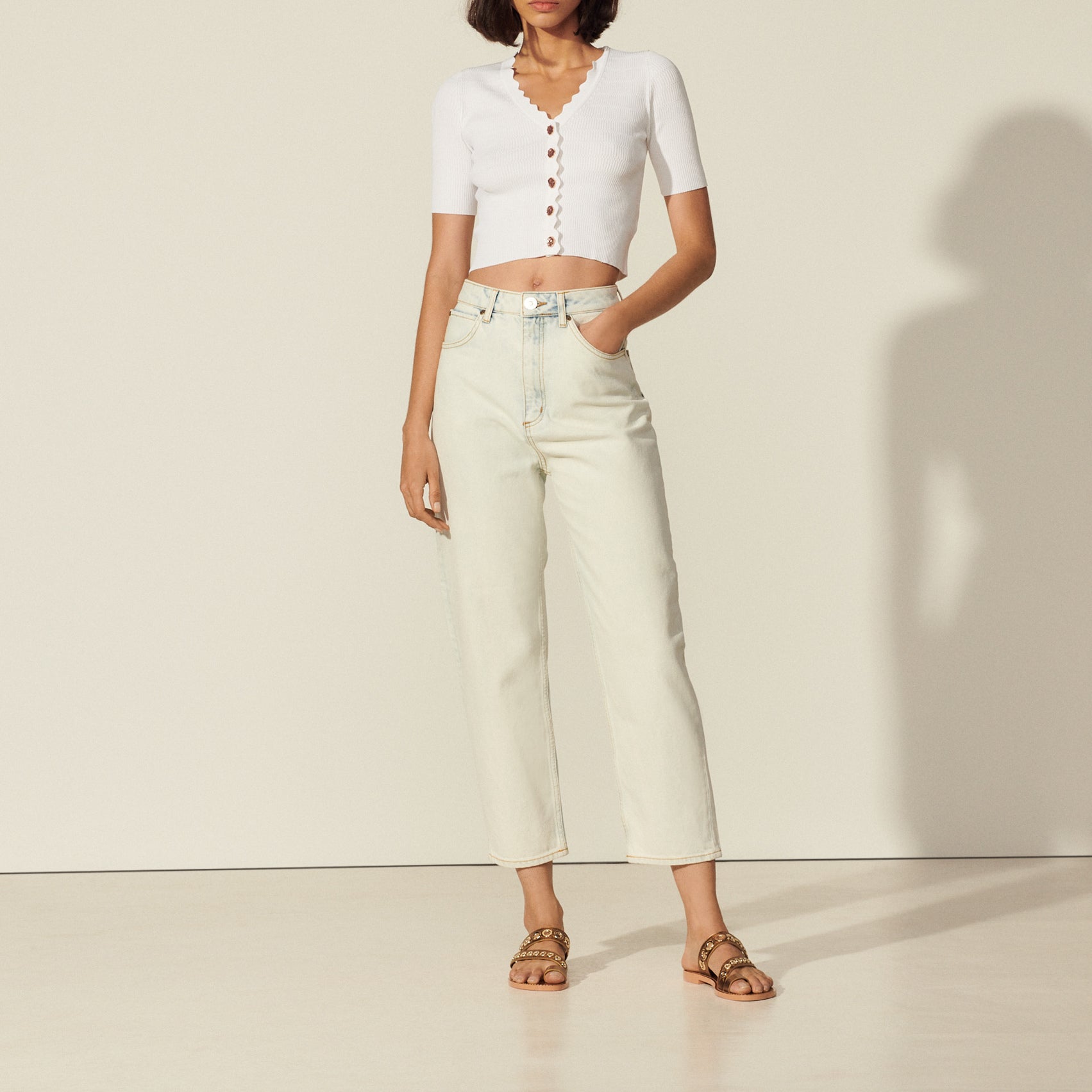 Pull en Maille et boutons fantaisie Sandro seconde main