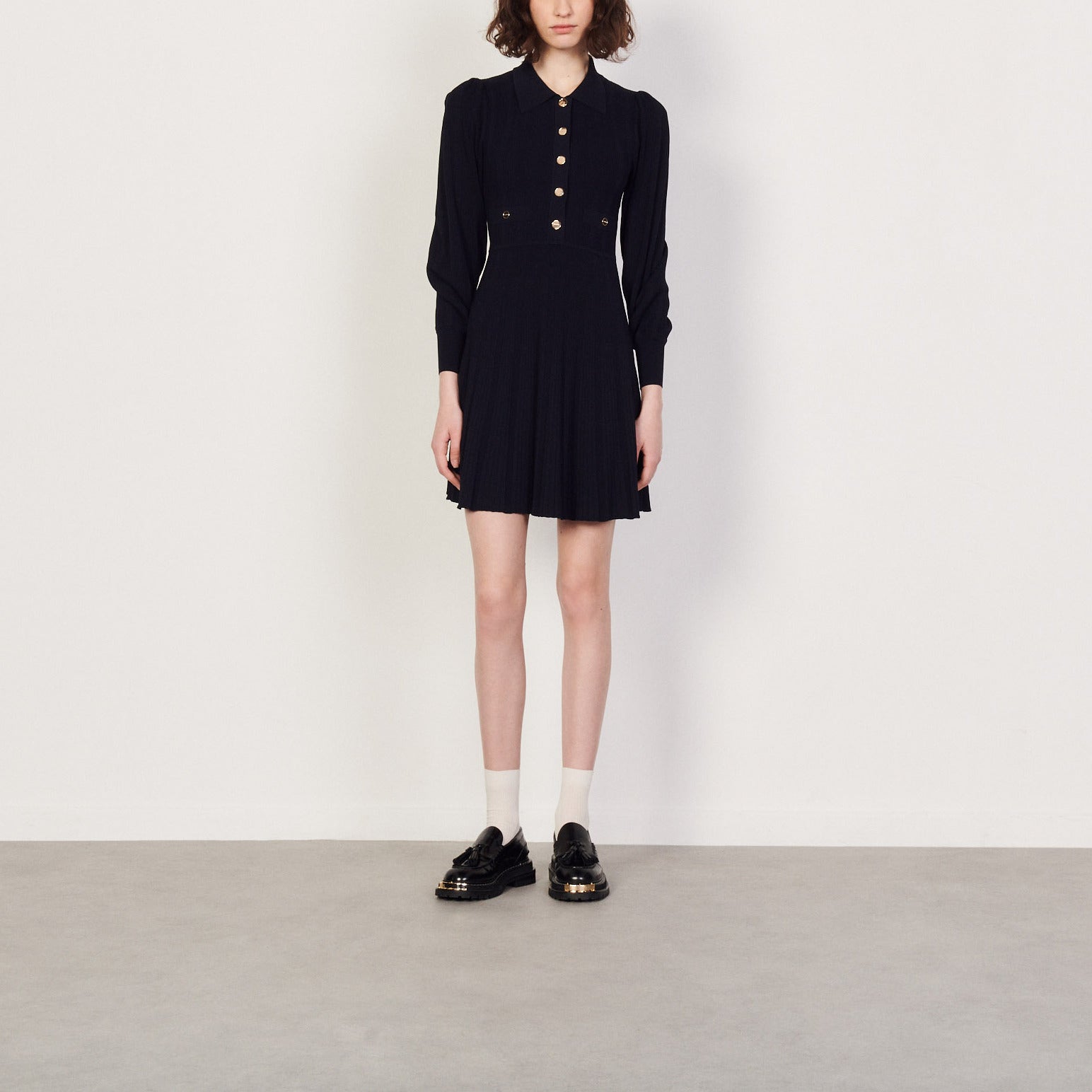 Robe en Maille plissée Sandro seconde main