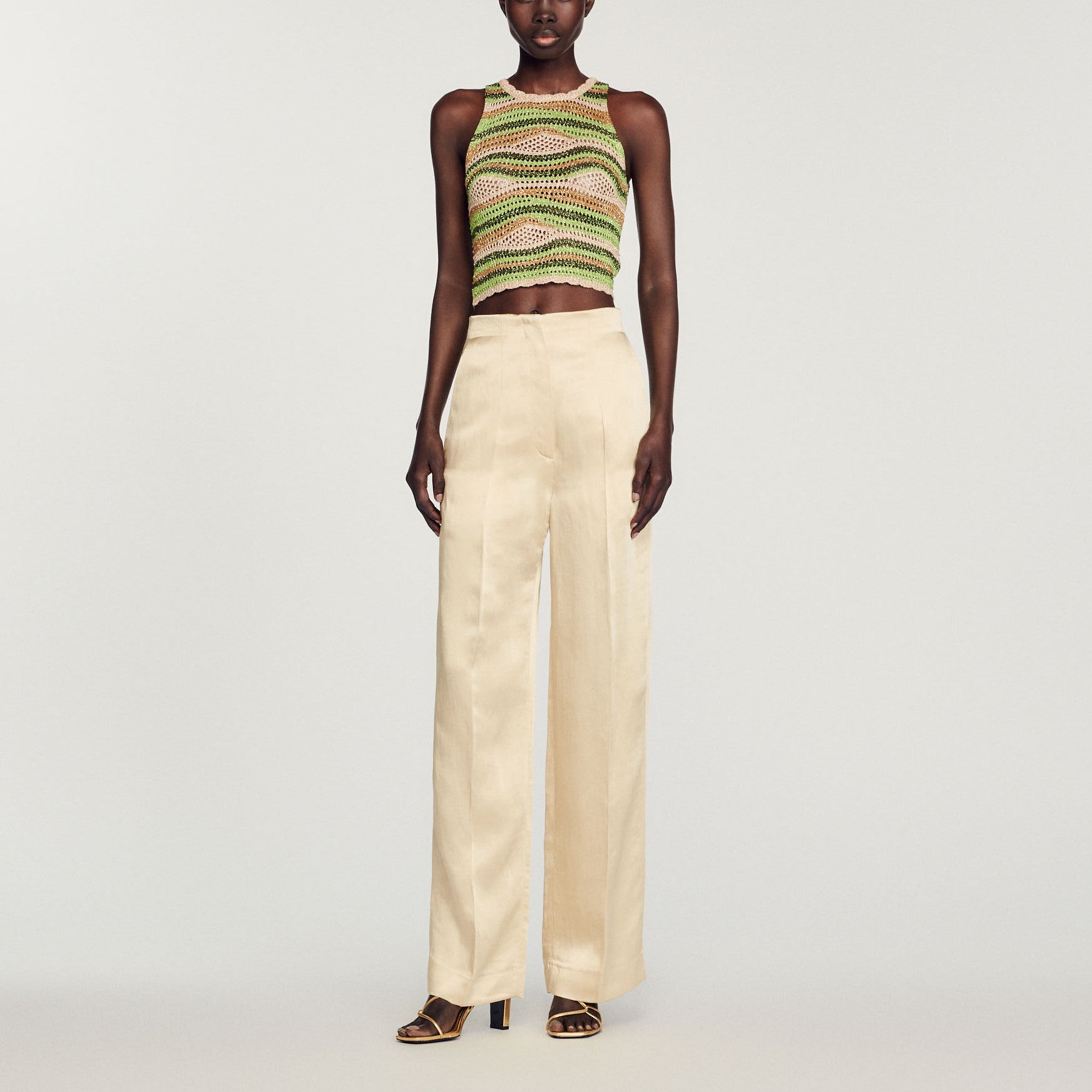 Pantalon taille haute Sandro seconde main