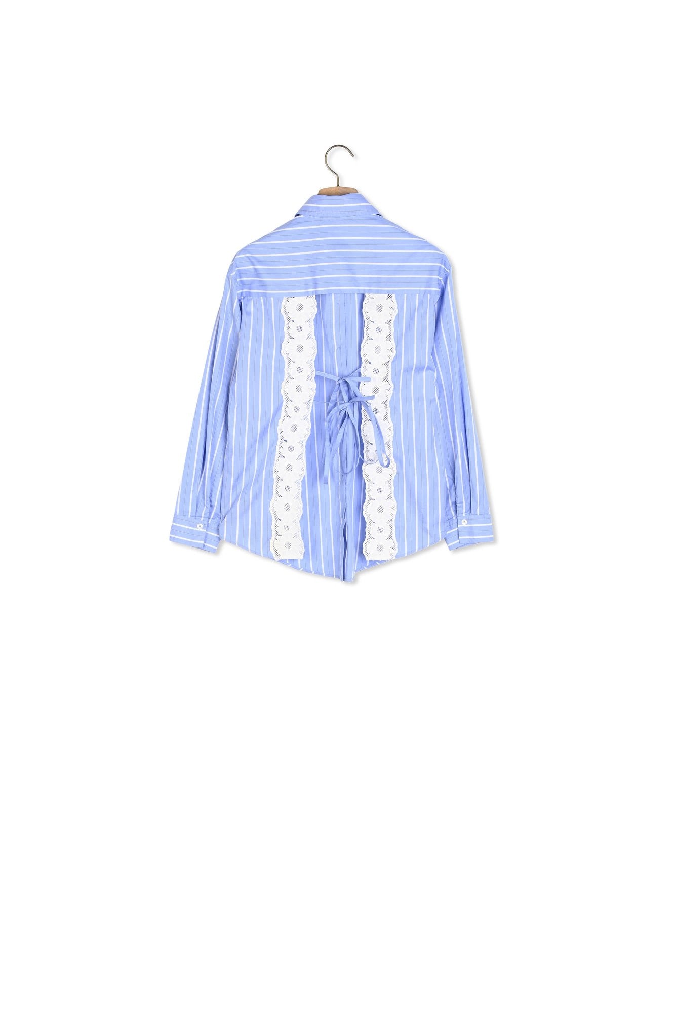 Chemise rayée à dos ouvert en dentelle Sandro seconde main