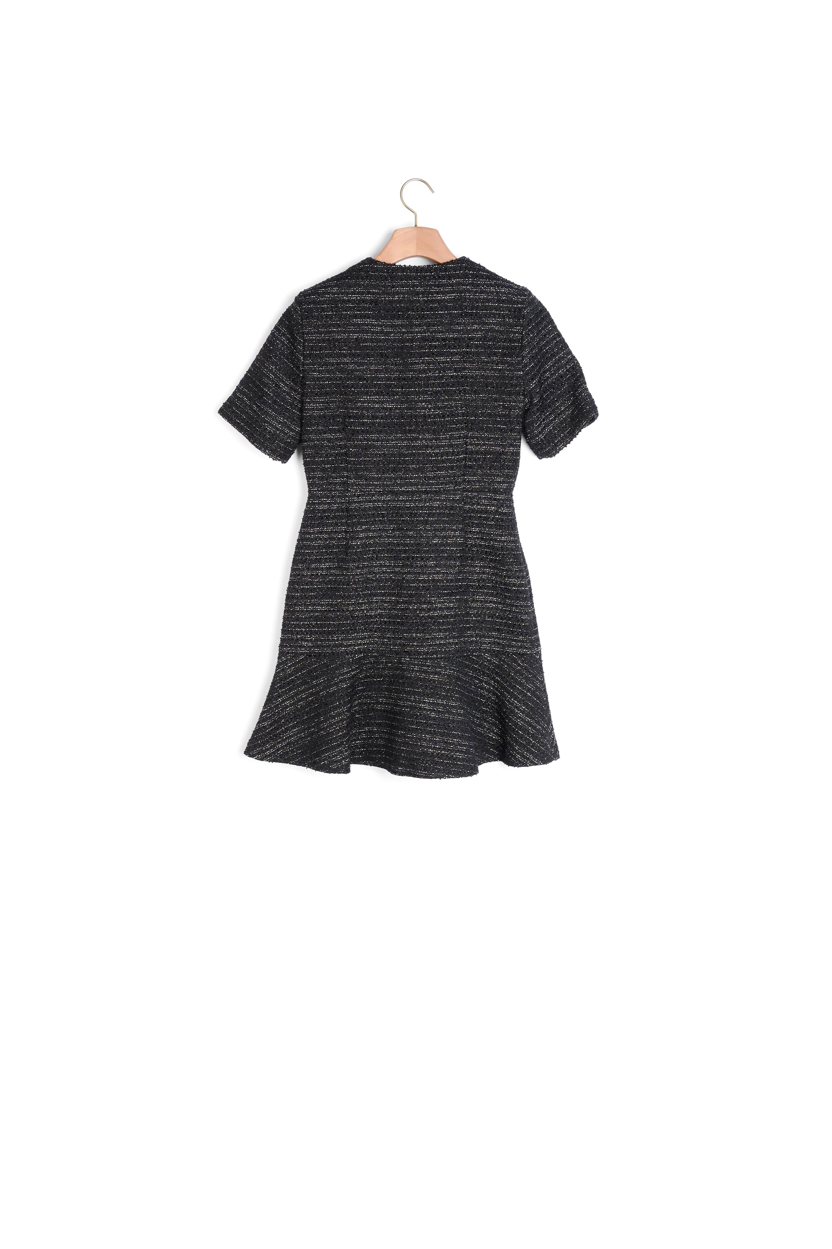 Robe en tweed à manches courtes Sandro seconde main