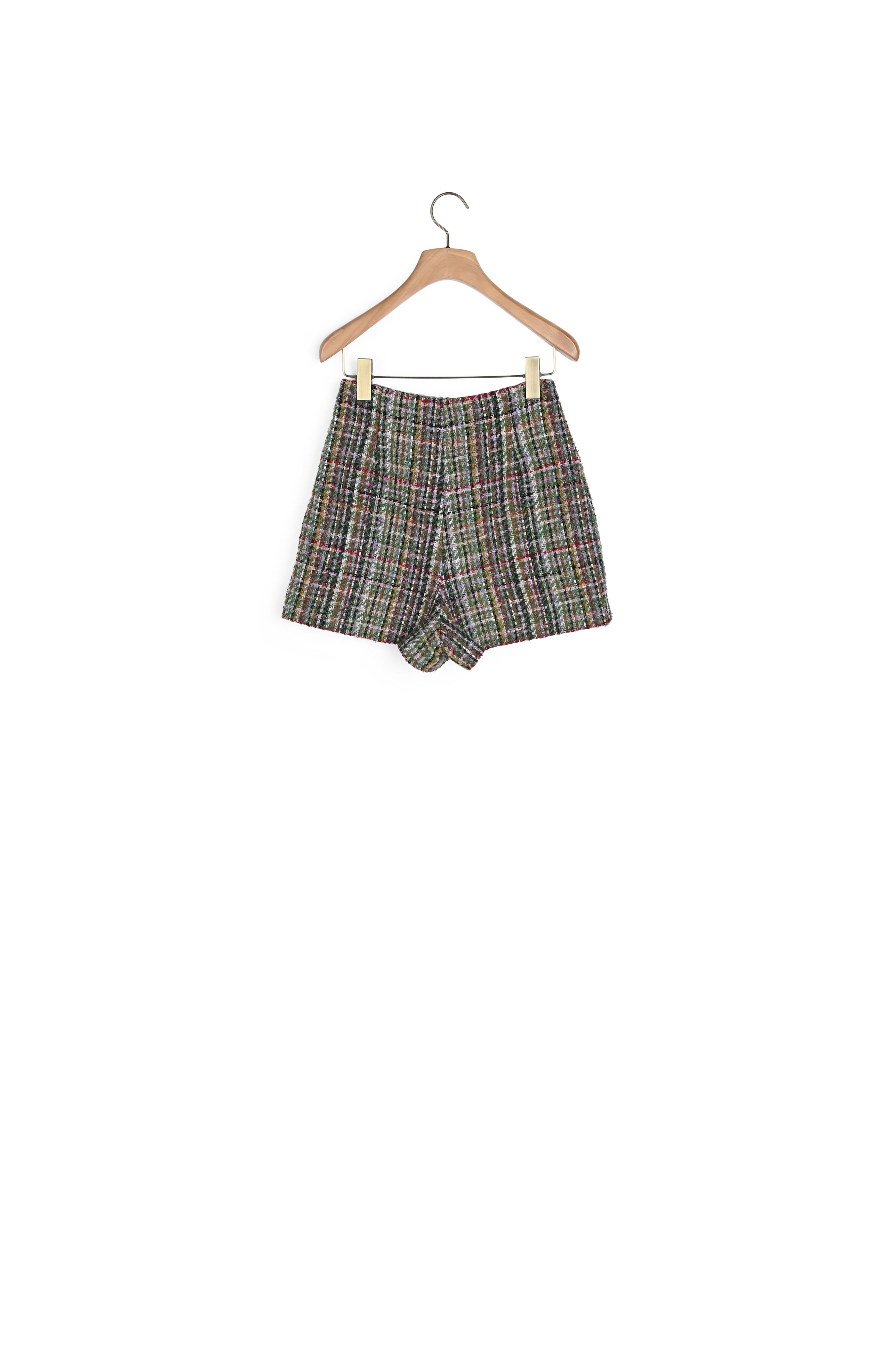 Short en tweed multicolore Sandro seconde main
