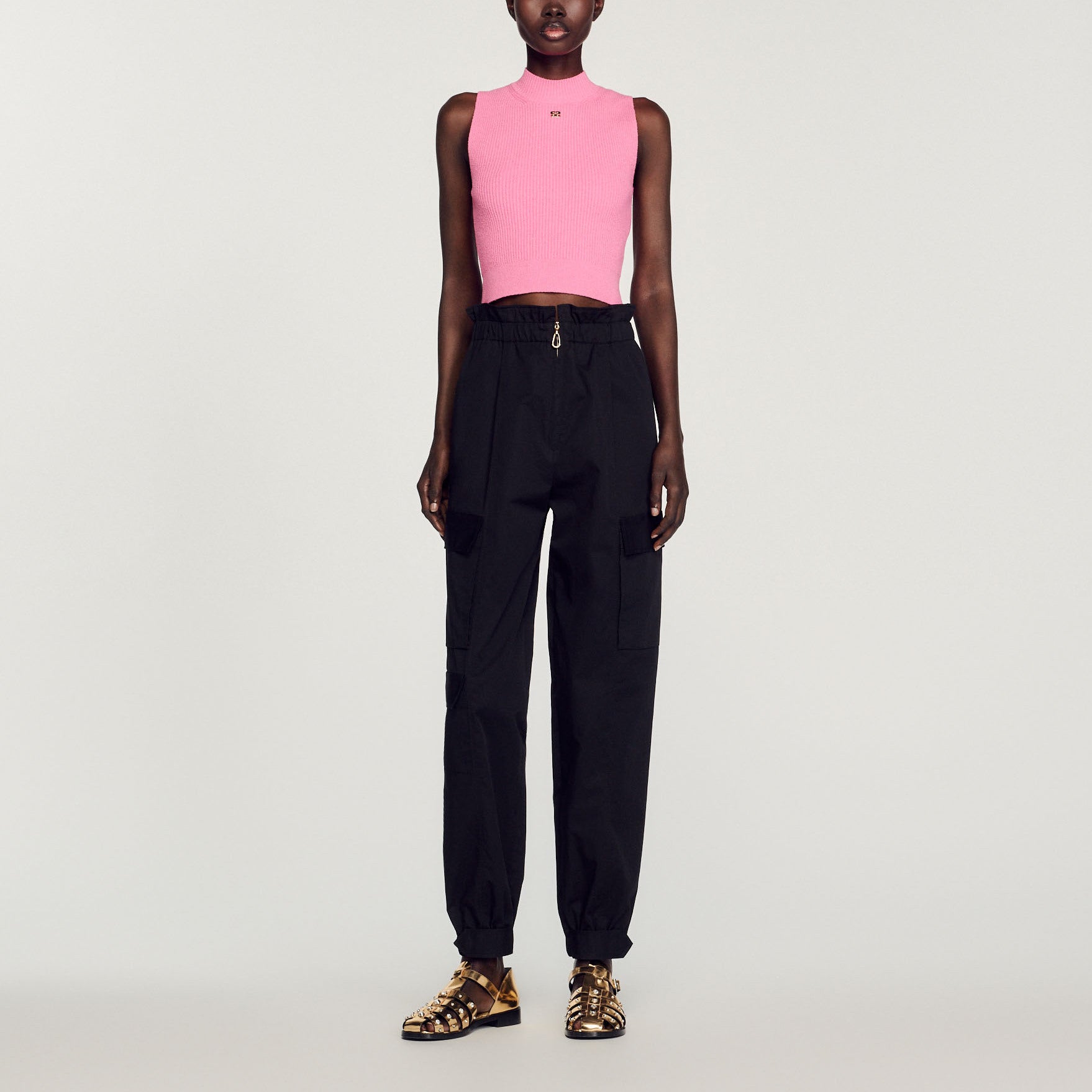 Pull court côtelé Sandro seconde main