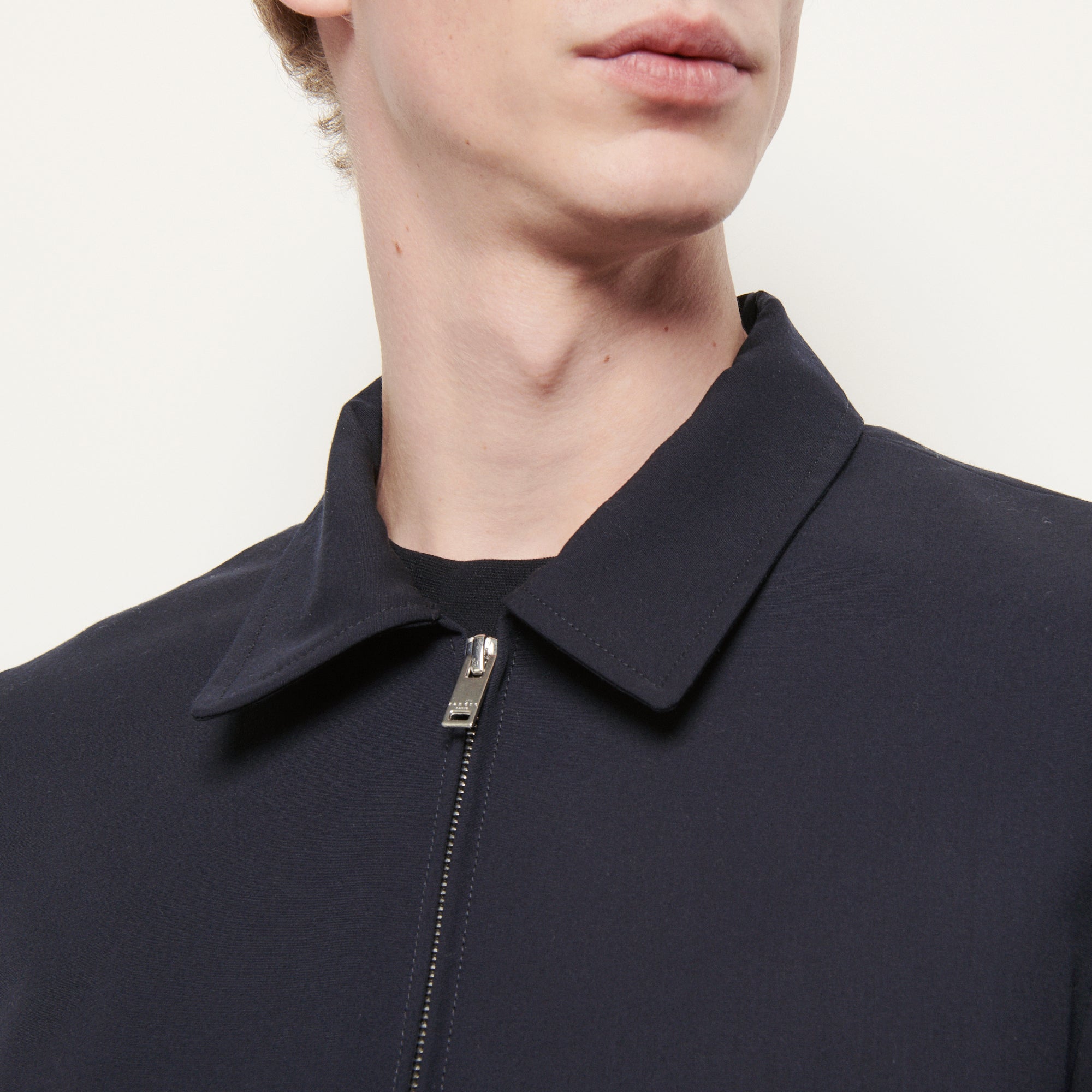 Blouson en laine à col Chemise Sandro seconde main