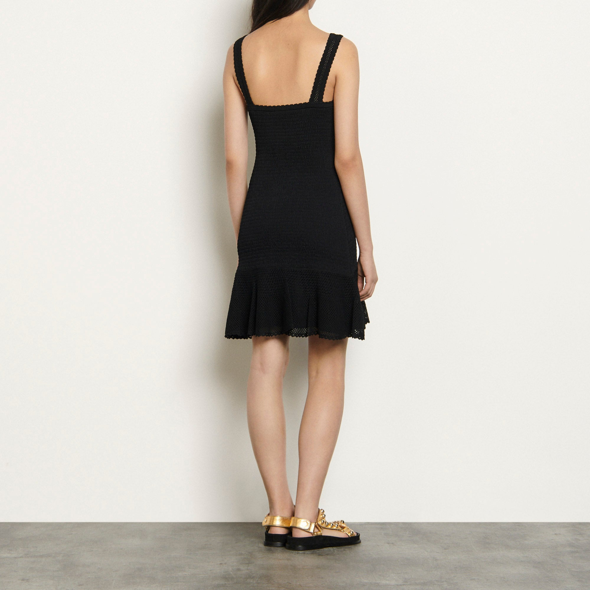 Robe smockée à bretelles Sandro seconde main