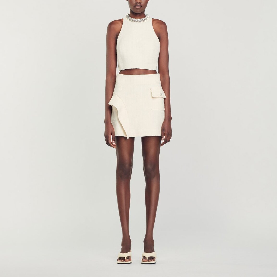 Jupe courte à volant Sandro seconde main