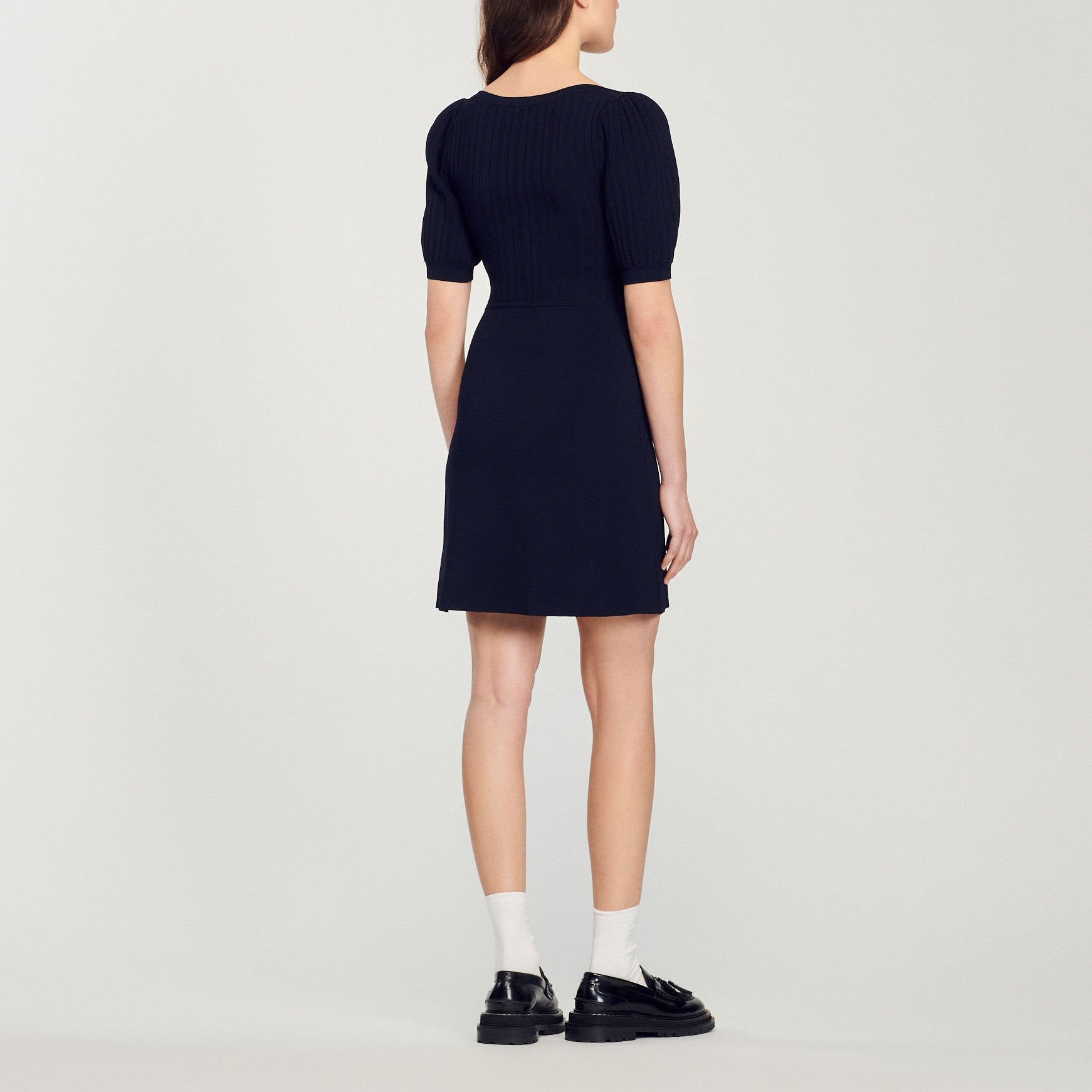 Robe courte à manches ballons Sandro seconde main