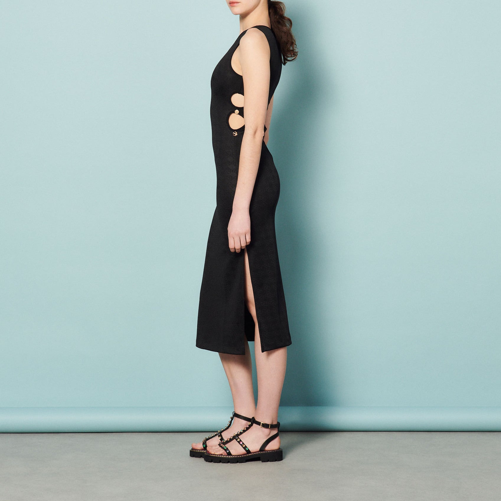 Robe mi-longue à découpes Sandro seconde main