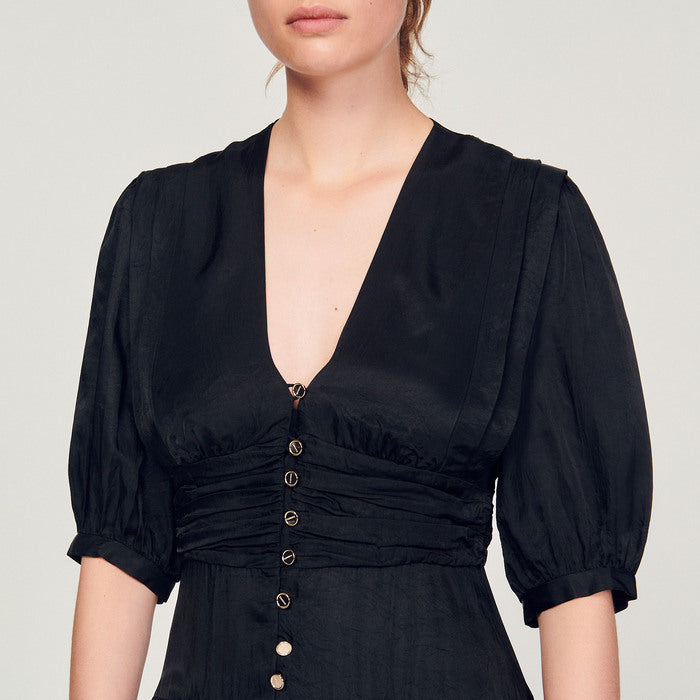 Robe volantée à manches courtes Sandro seconde main